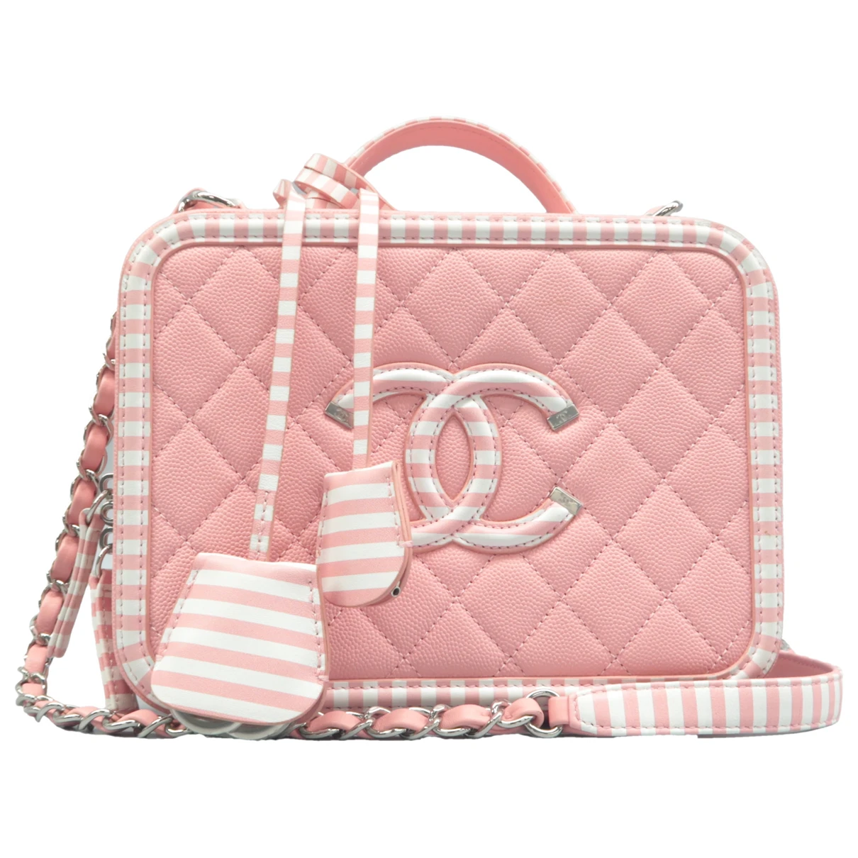Pre-owned Chanel Leather Satchel In Pink