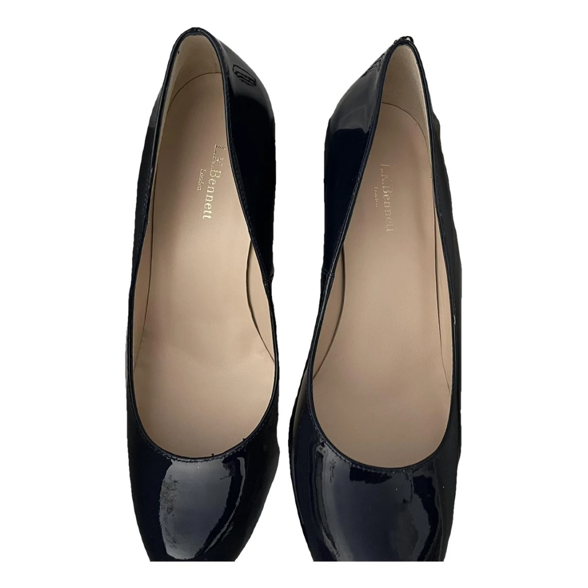Pre-owned Lk Bennett Patent Leather Heels In Navy