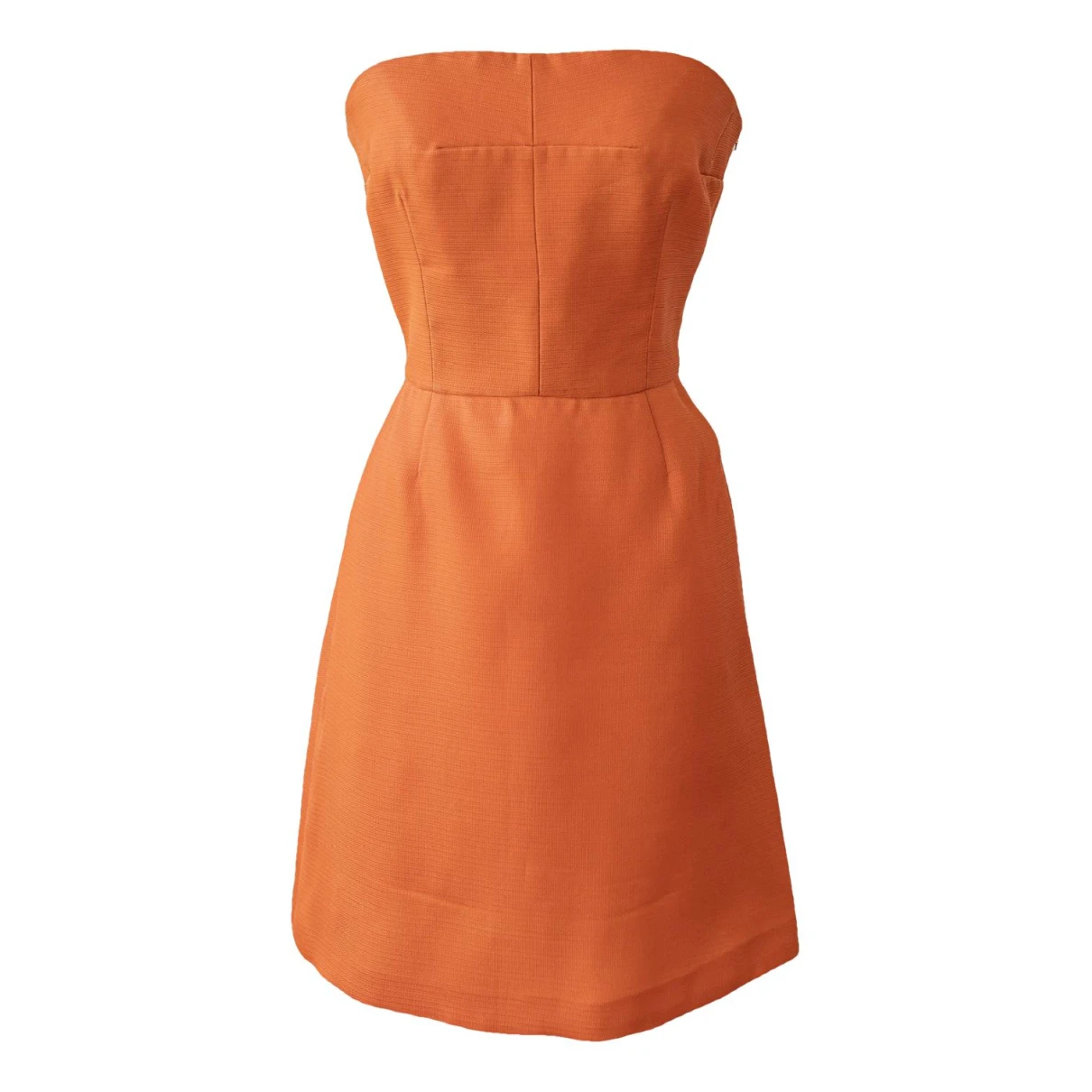 Pre-owned Marni Silk Mini Dress In Orange