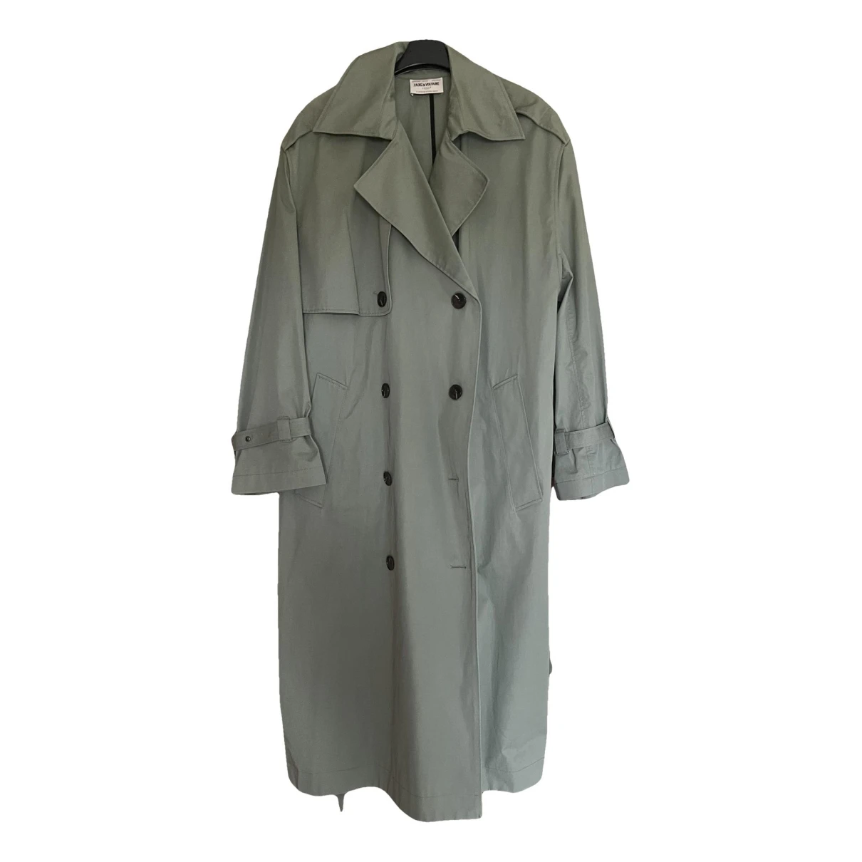 Pre-owned Zadig & Voltaire Trench Coat In Green