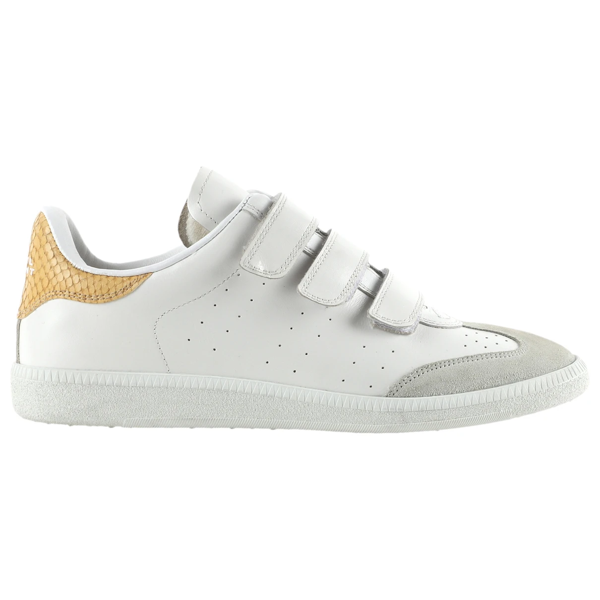 Pre-owned Isabel Marant Beth Leather Trainers In White