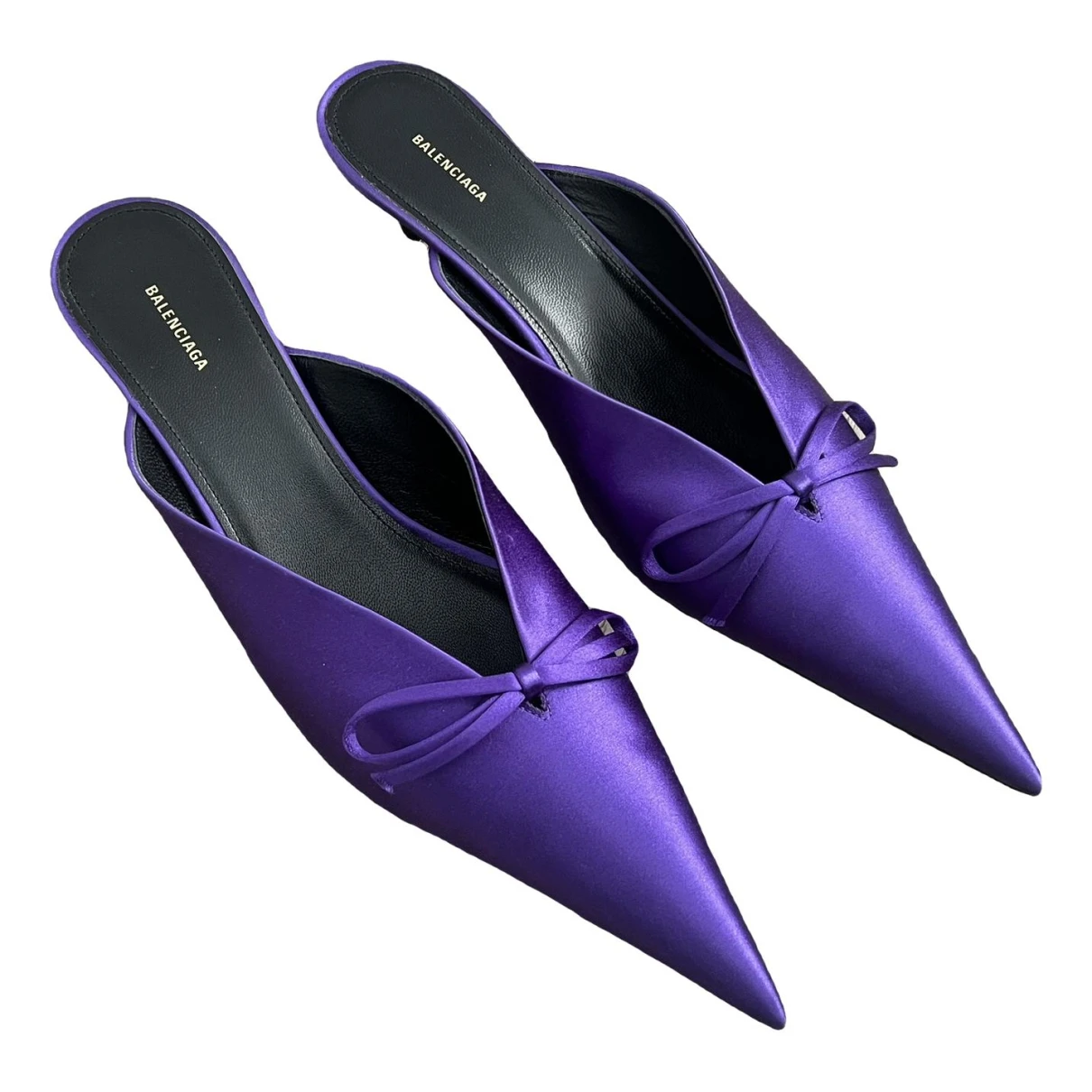 Pre-owned Balenciaga Cloth Mules & Clogs In Purple