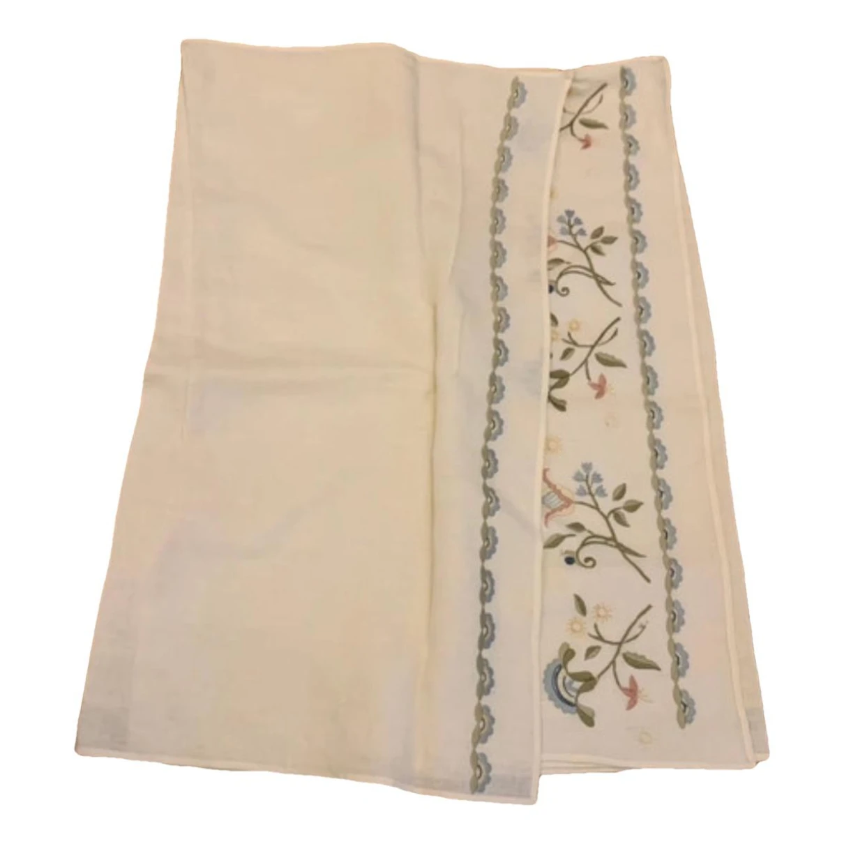 Pre-owned Chloé Linen Skirt Suit In Ecru