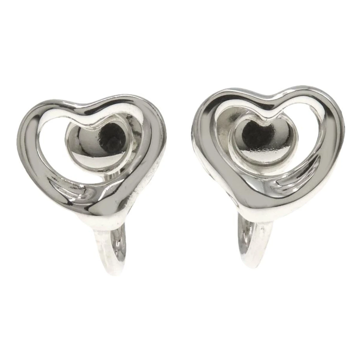 Pre-owned Tiffany & Co Open Heart Silver Earrings