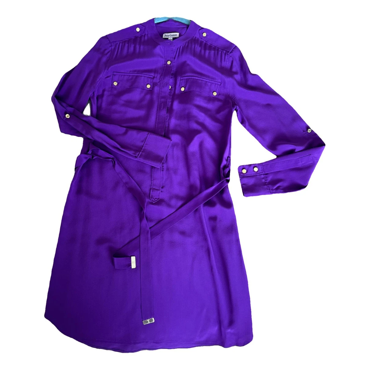 Pre-owned Juicy Couture Silk Dress In Purple