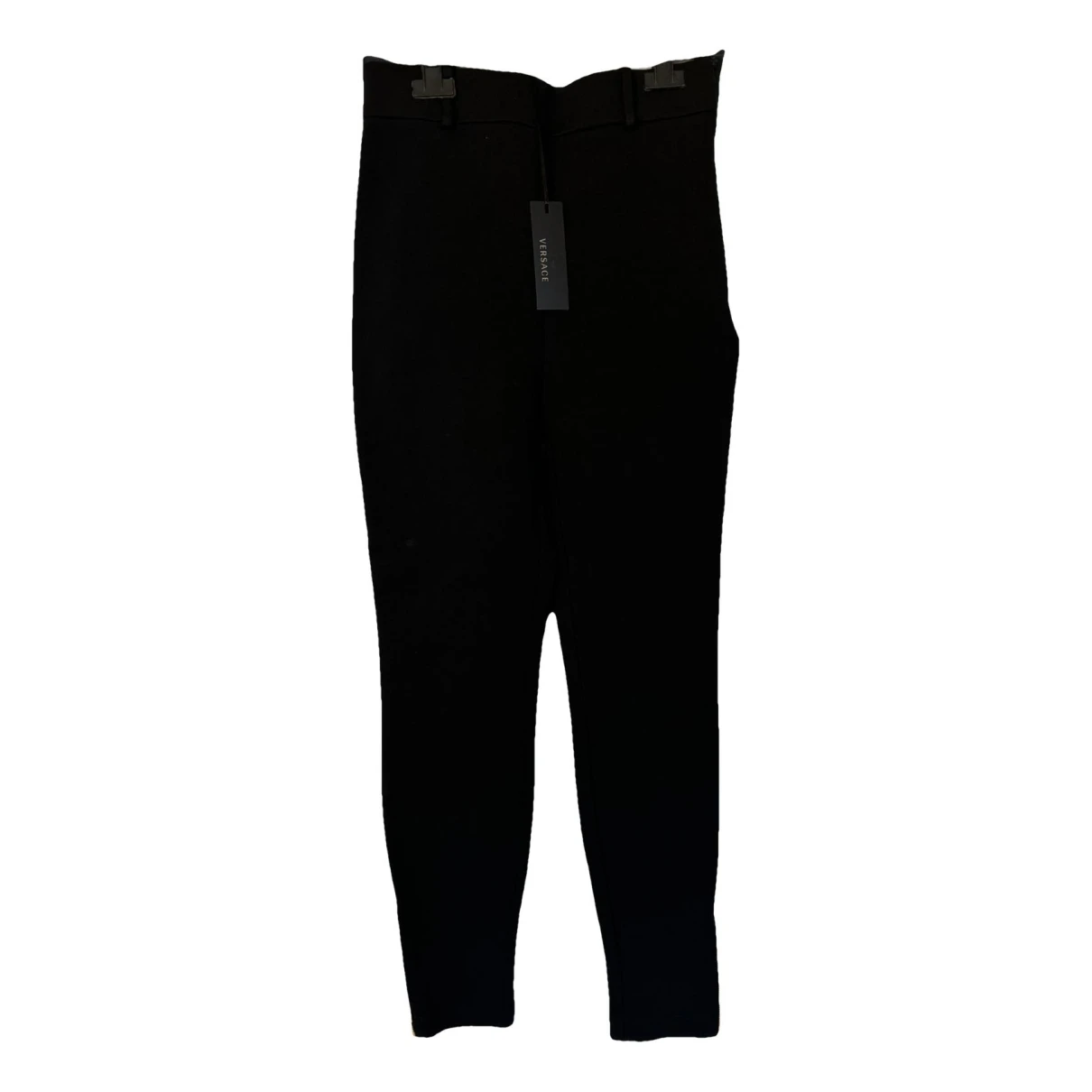 Pre-owned Versace Slim Pants In Black