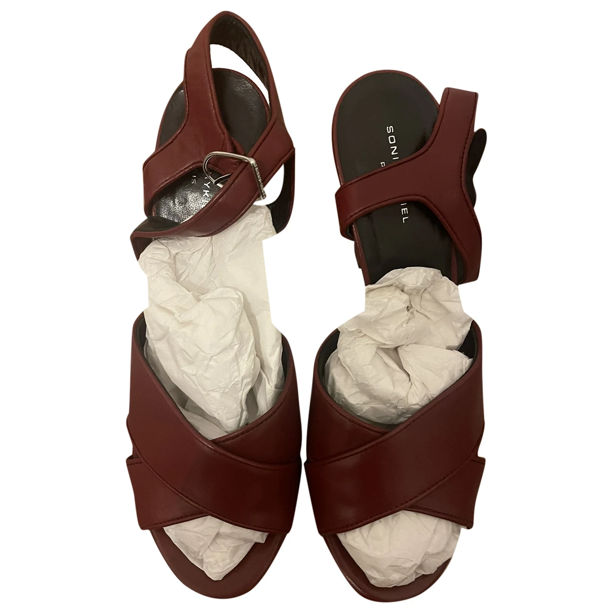 Pre-owned Sonia Rykiel Leather Sandals In Purple