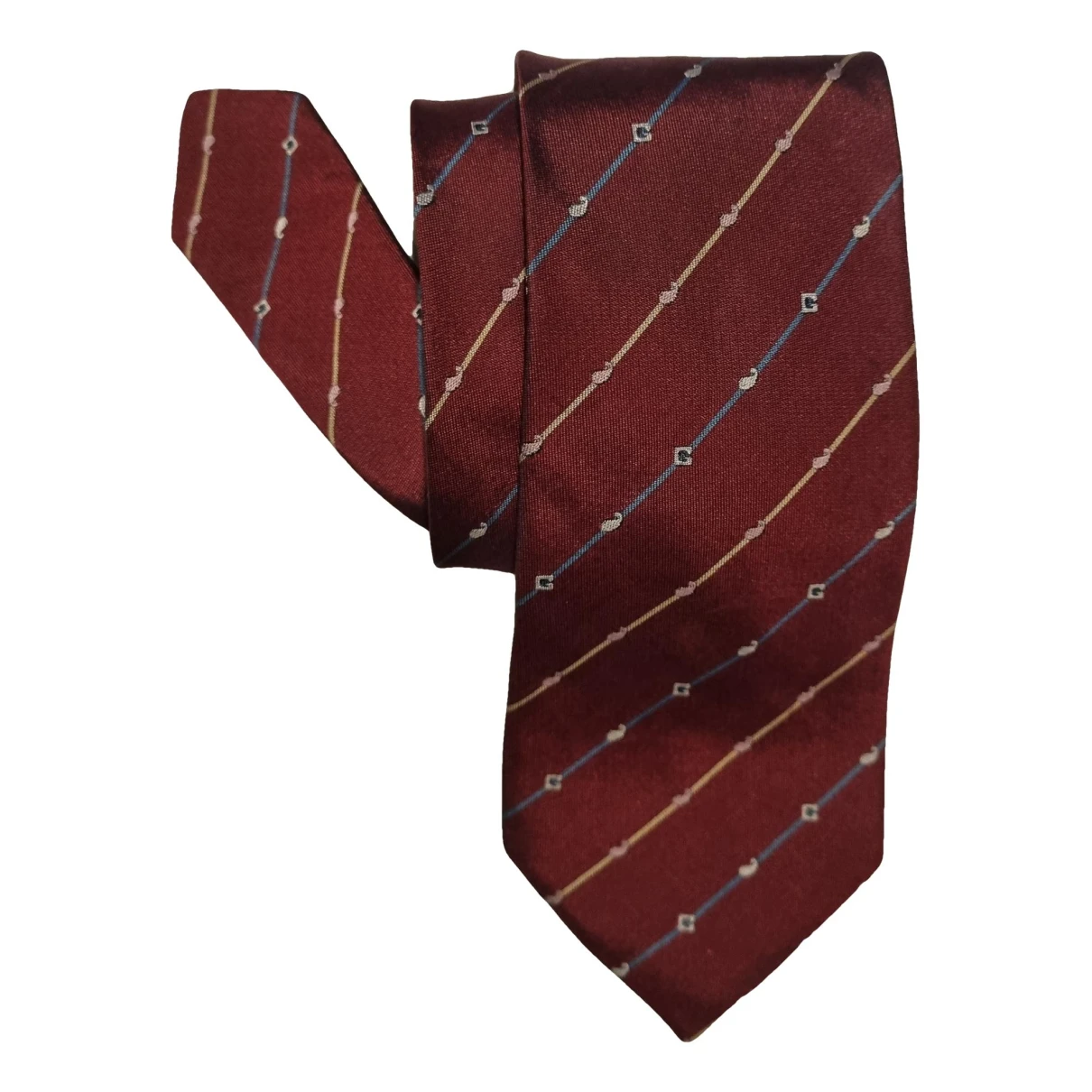 Pre-owned Gherardini Silk Tie In Burgundy