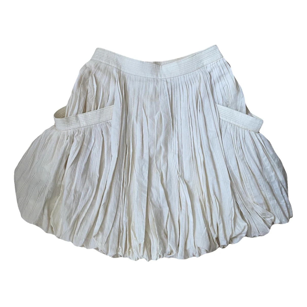 Pre-owned Alexander Mcqueen Skirt In Ecru