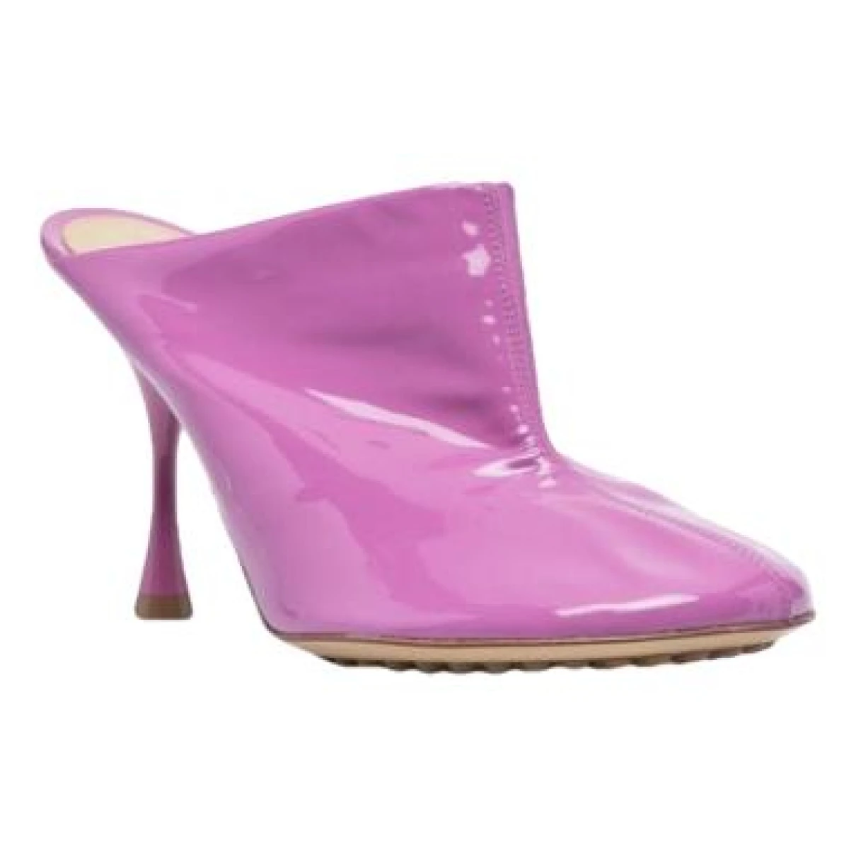 Pre-owned Bottega Veneta Stretch Patent Leather Heels In Pink
