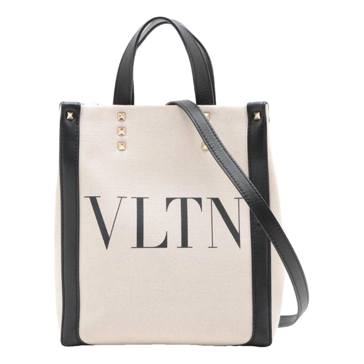 Pre-owned Valentino Garavani Vlogo Handbag In White