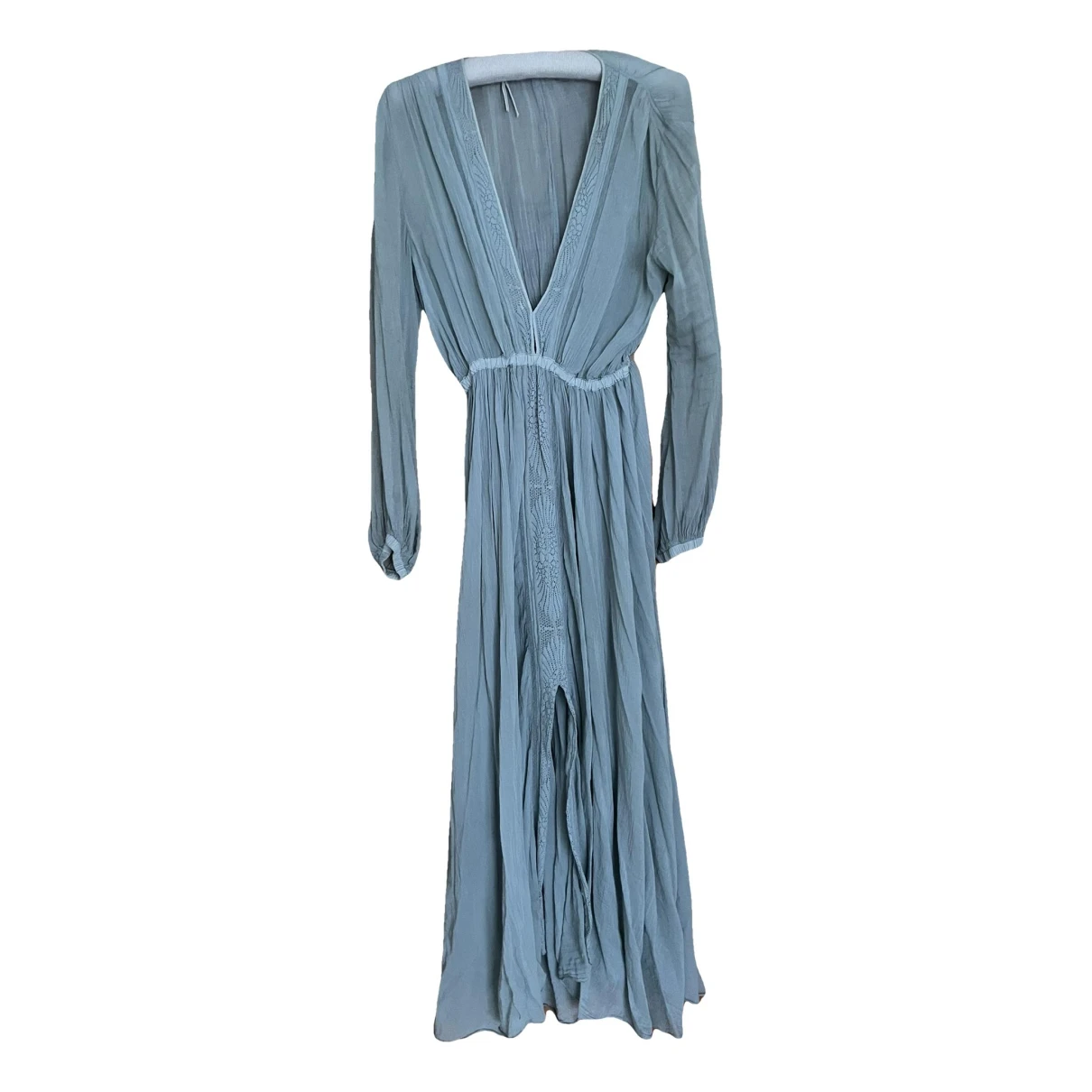 Pre-owned Forte Forte Silk Maxi Dress In Blue