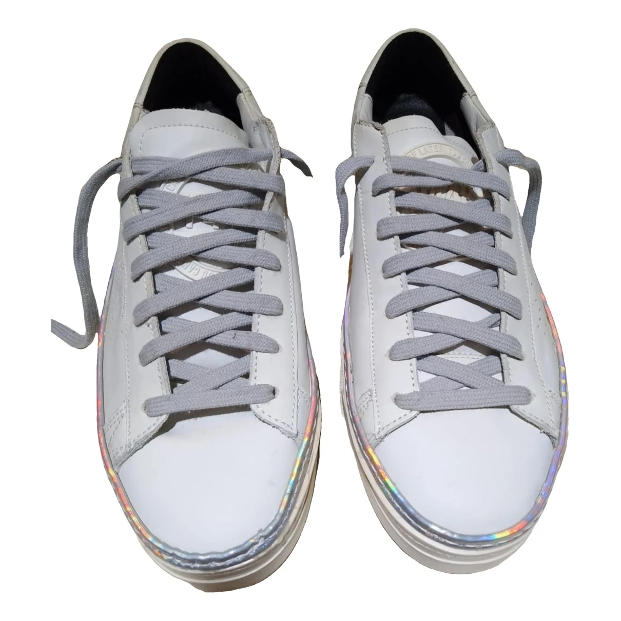 Pre-owned P448 Leather Trainers In White