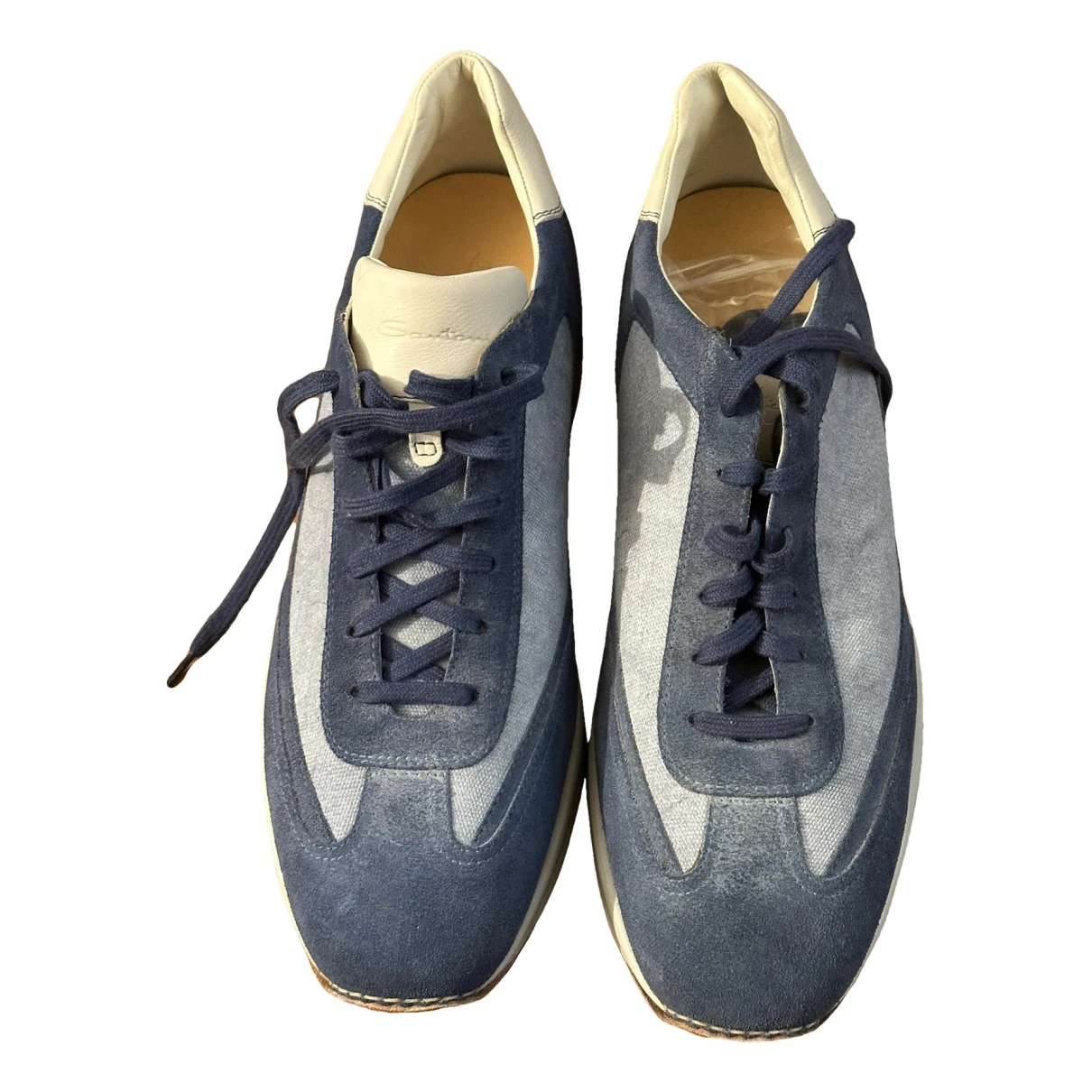 Pre-owned Santoni Low Trainers In Blue