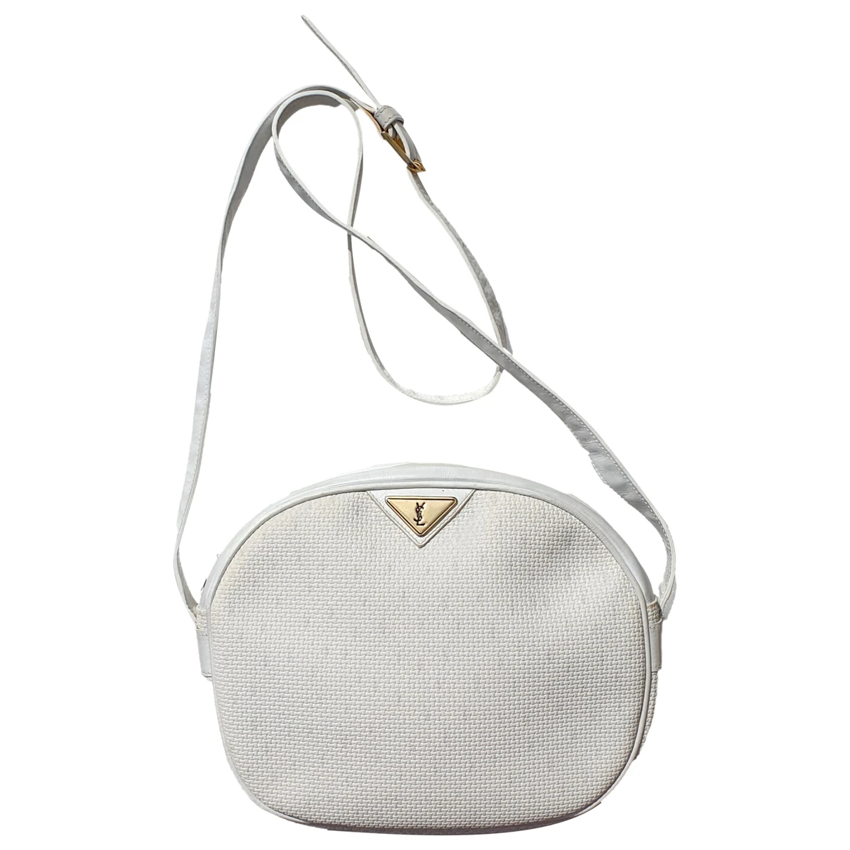 Pre-owned Saint Laurent Leather Crossbody Bag In White