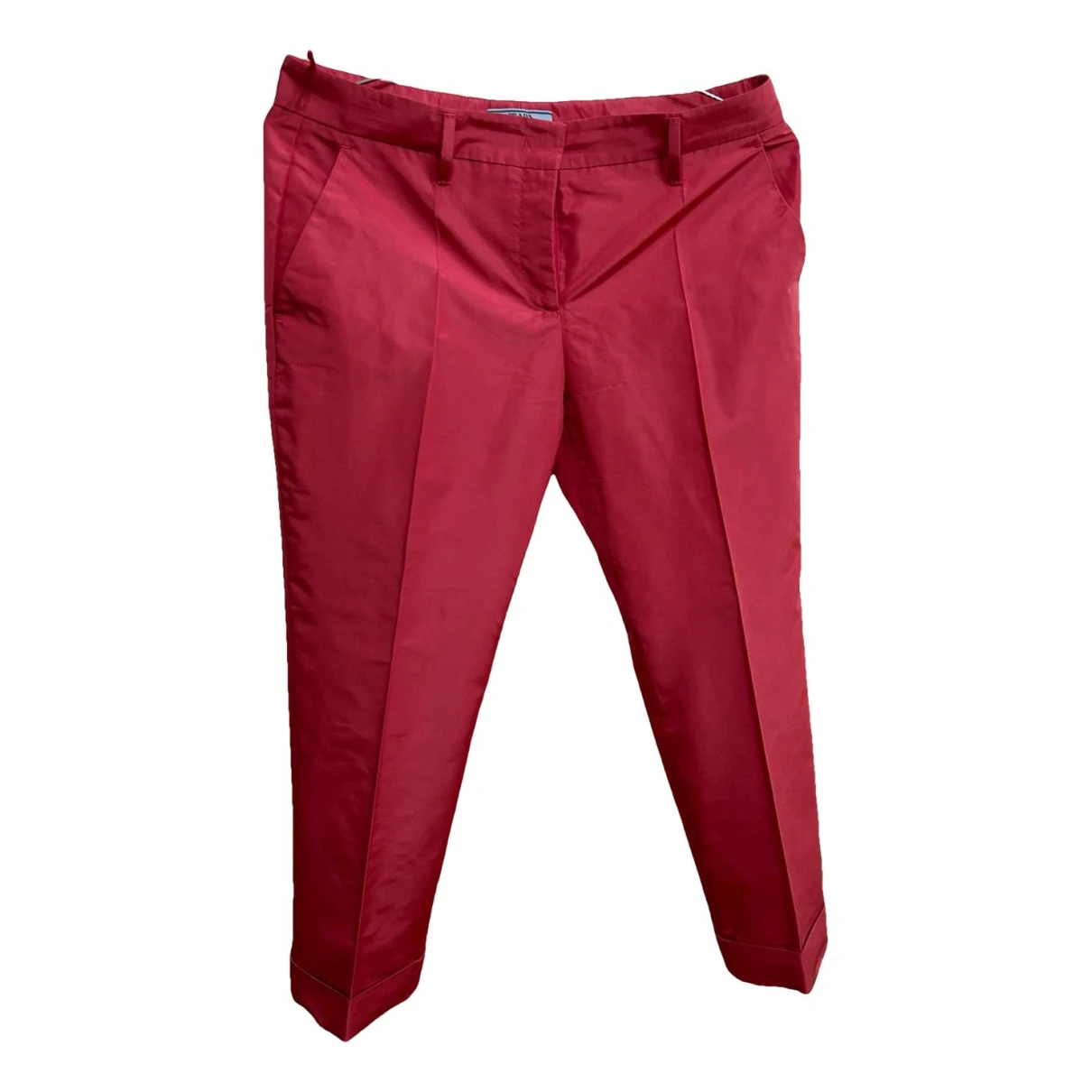 Pre-owned Prada Carot Pants In Red