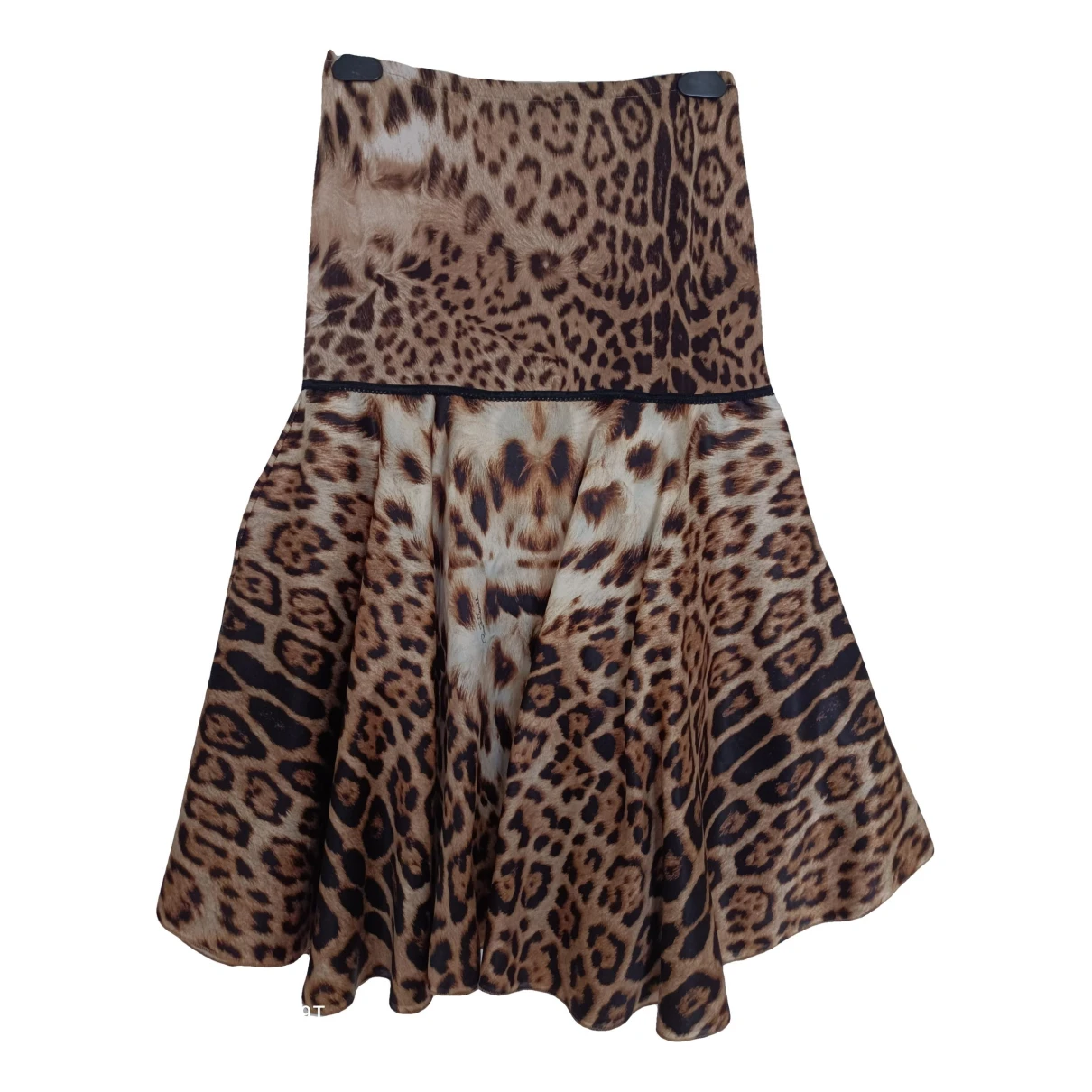 Pre-owned Roberto Cavalli Silk Mid-length Skirt In Multicolour