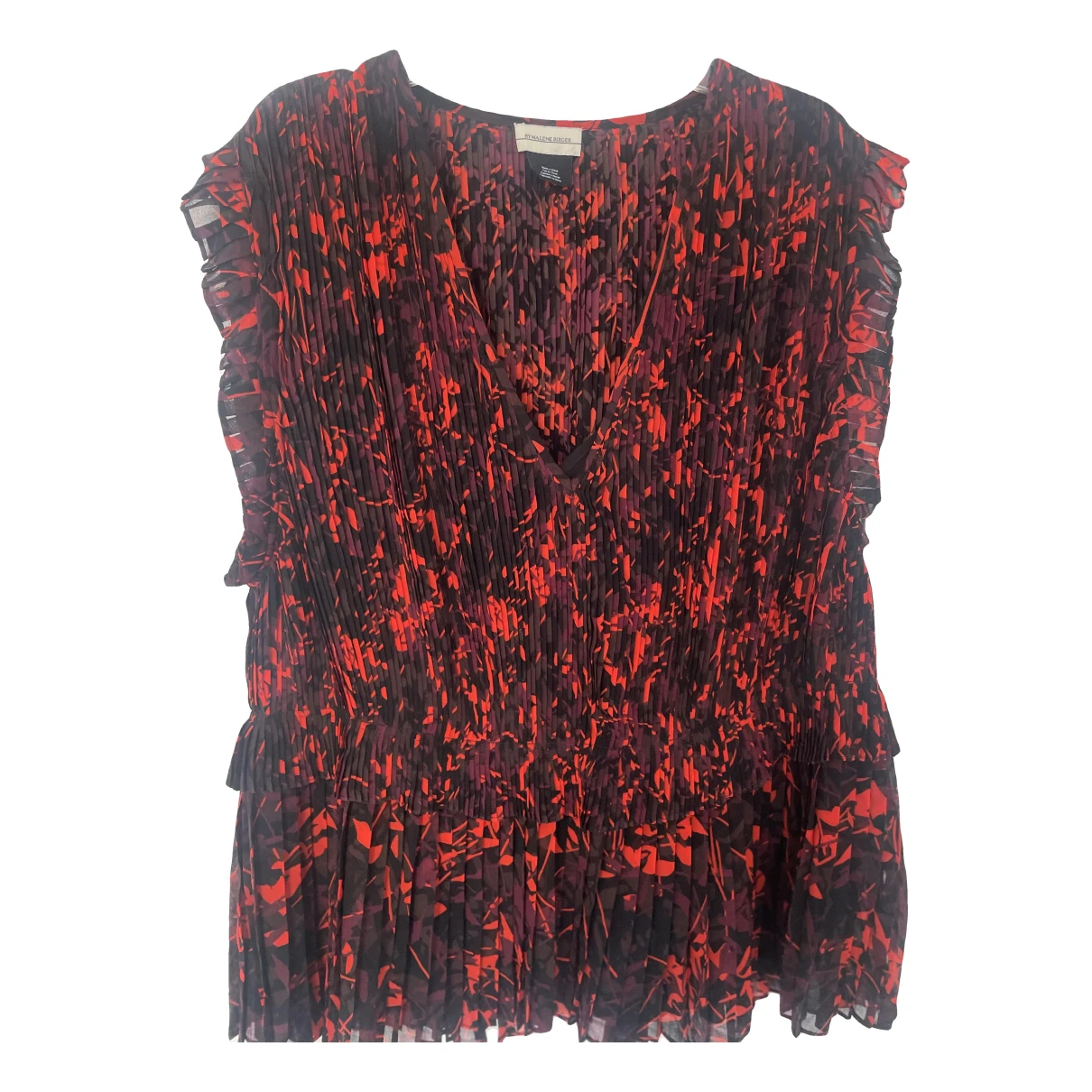 Pre-owned By Malene Birger Silk Blouse In Red