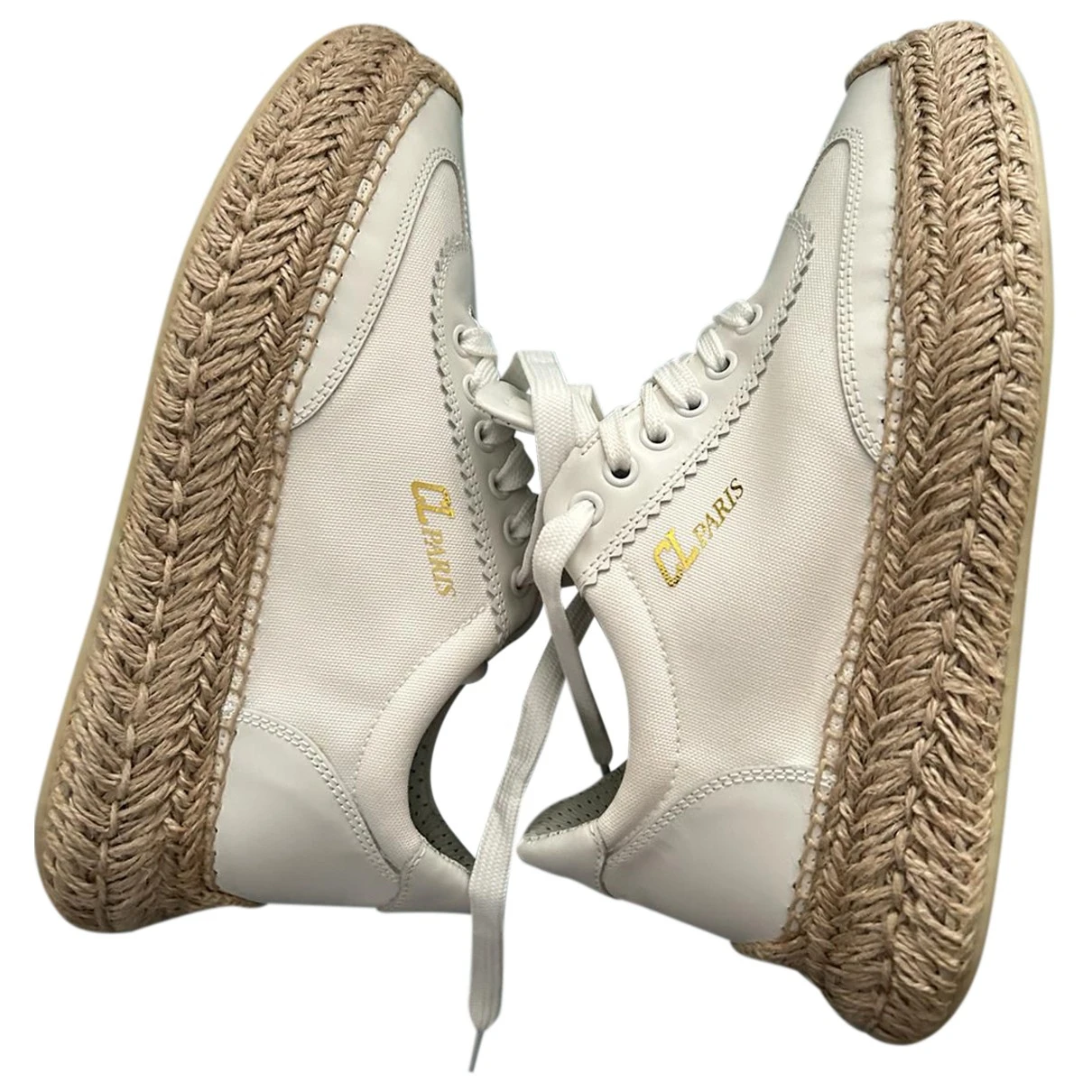 Pre-owned Christian Louboutin Cloth Espadrilles In White