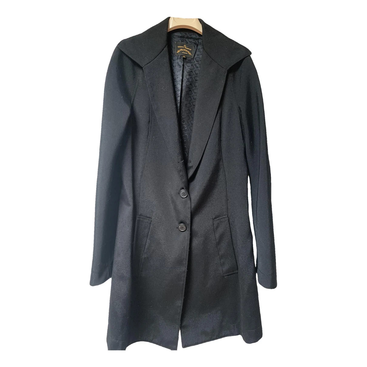 Pre-owned Vivienne Westwood Anglomania Wool Short Vest In Black