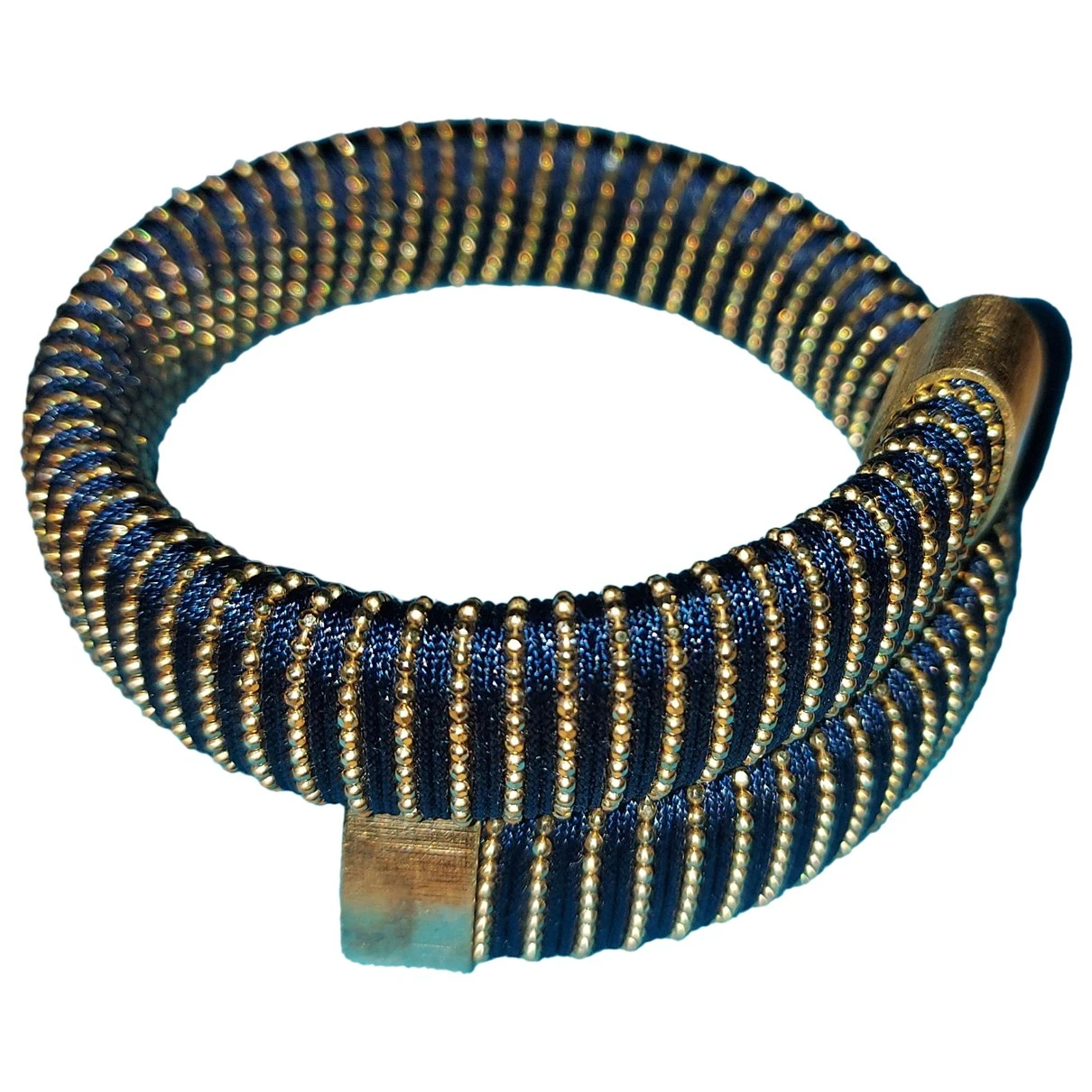 Pre-owned Carolina Bucci Yellow Gold Bracelet In Blue