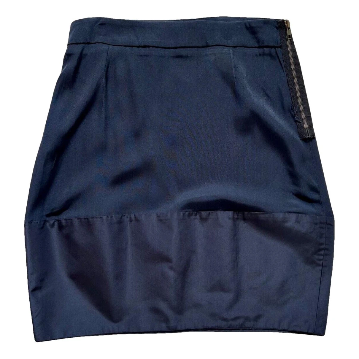 Pre-owned Marni Silk Mid-length Skirt In Navy