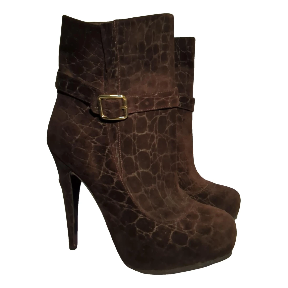 Pre-owned Roberto Cavalli Boots In Brown
