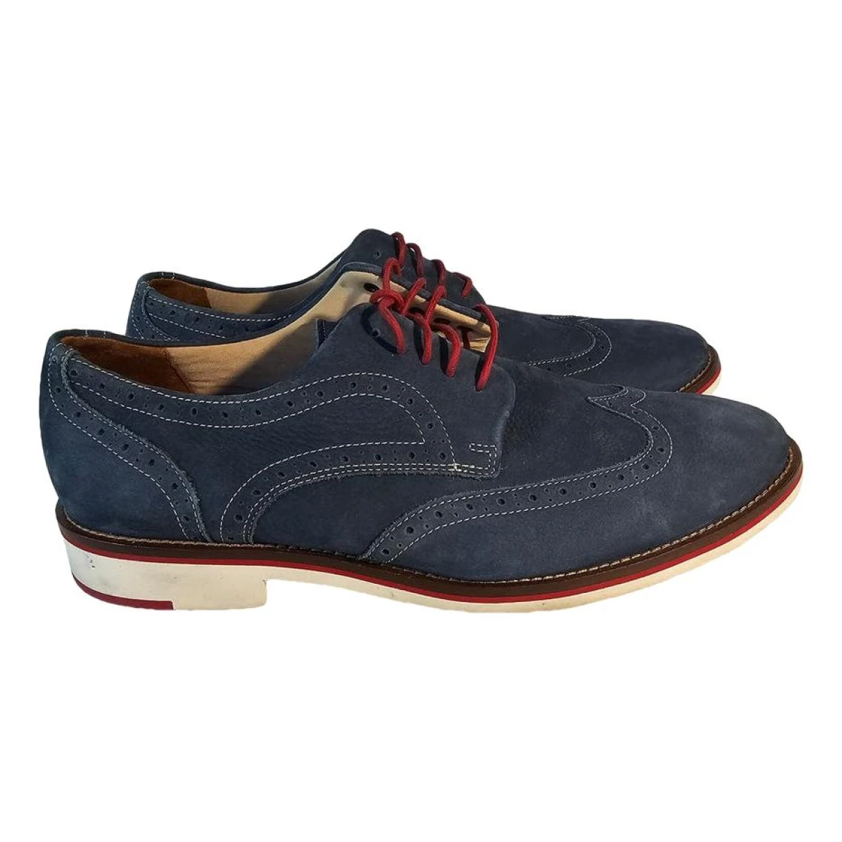 Pre-owned Johnston & Murphy Lace Ups In Blue