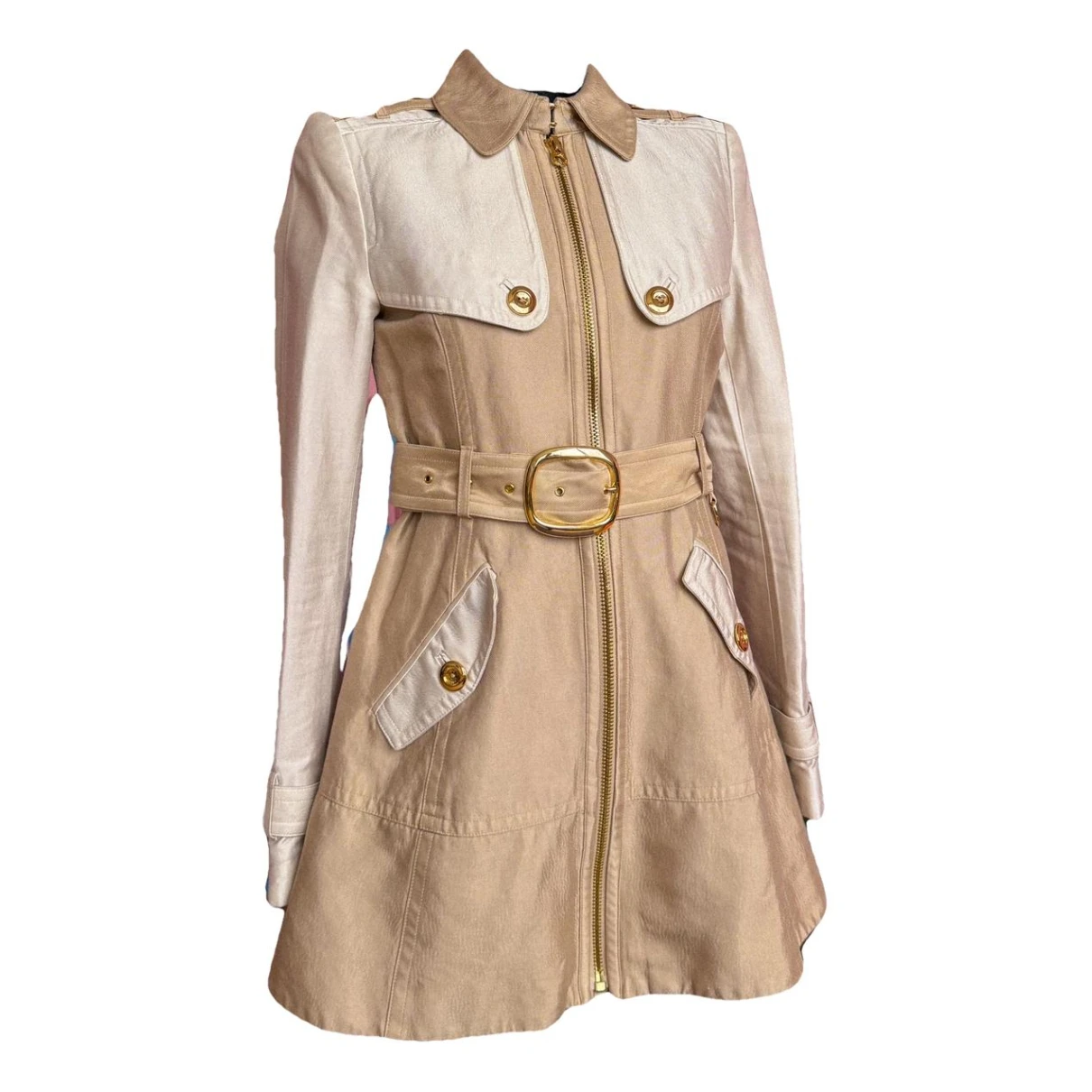 Pre-owned Juicy Couture Trench Coat In Ecru