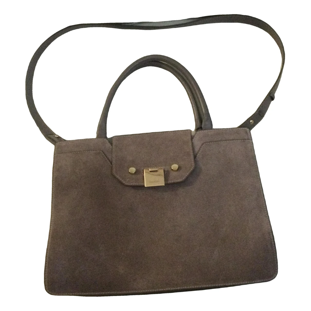 Pre-owned Jimmy Choo Leather Handbag In Grey