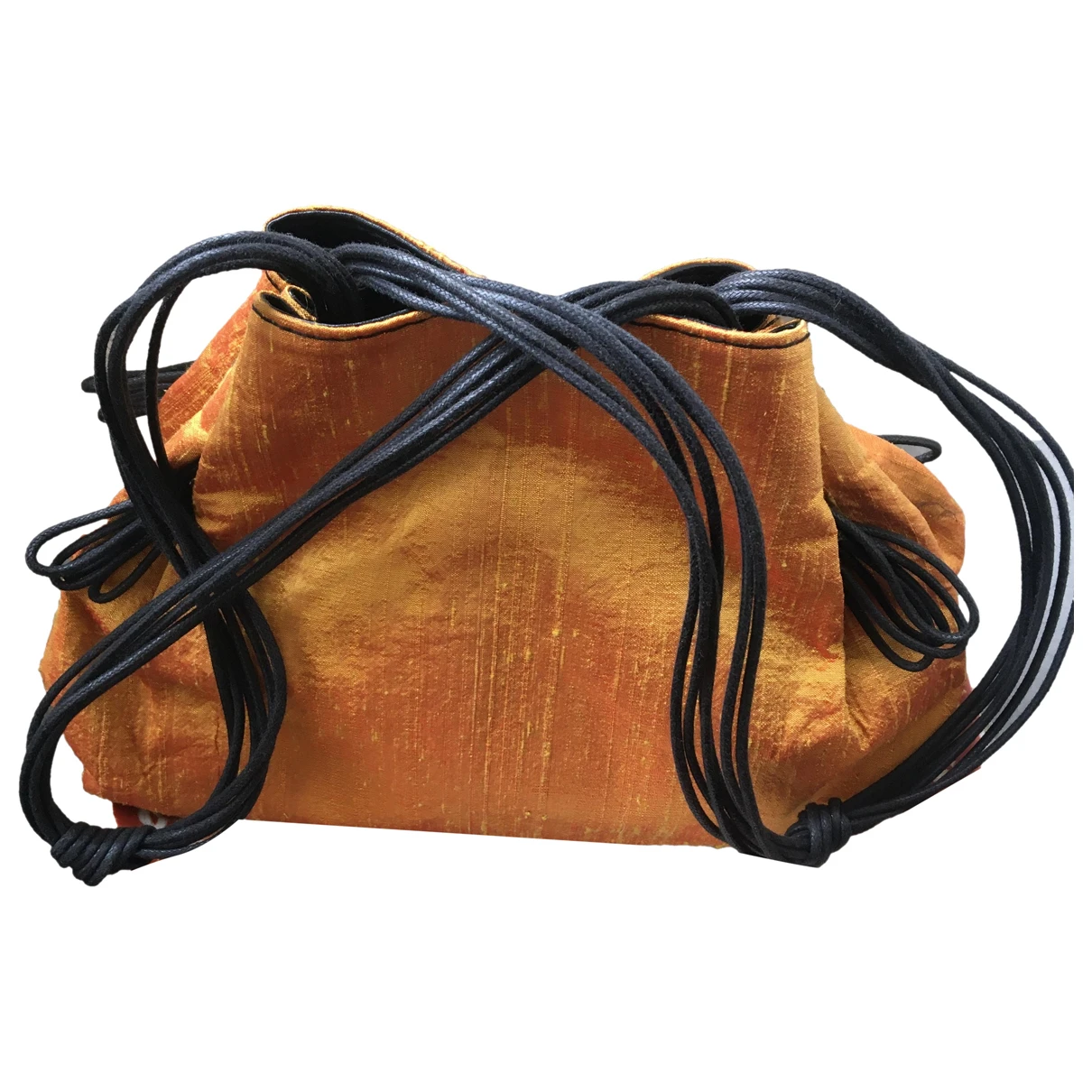 Pre-owned Basile Silk Handbag In Orange