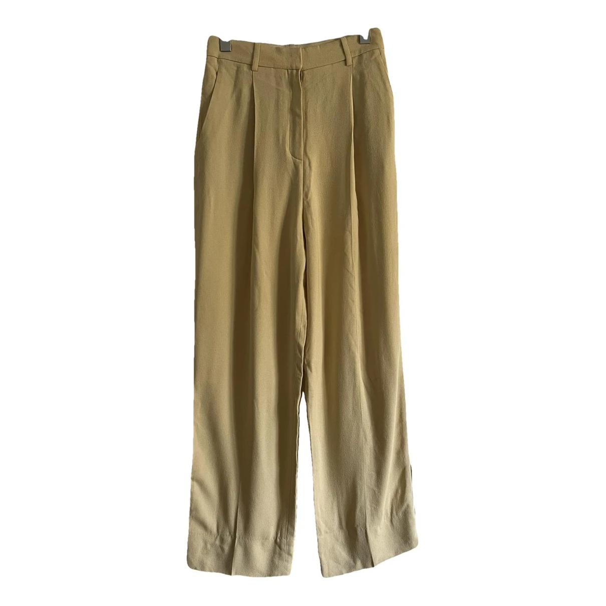 Pre-owned Theory Large Pants In Beige