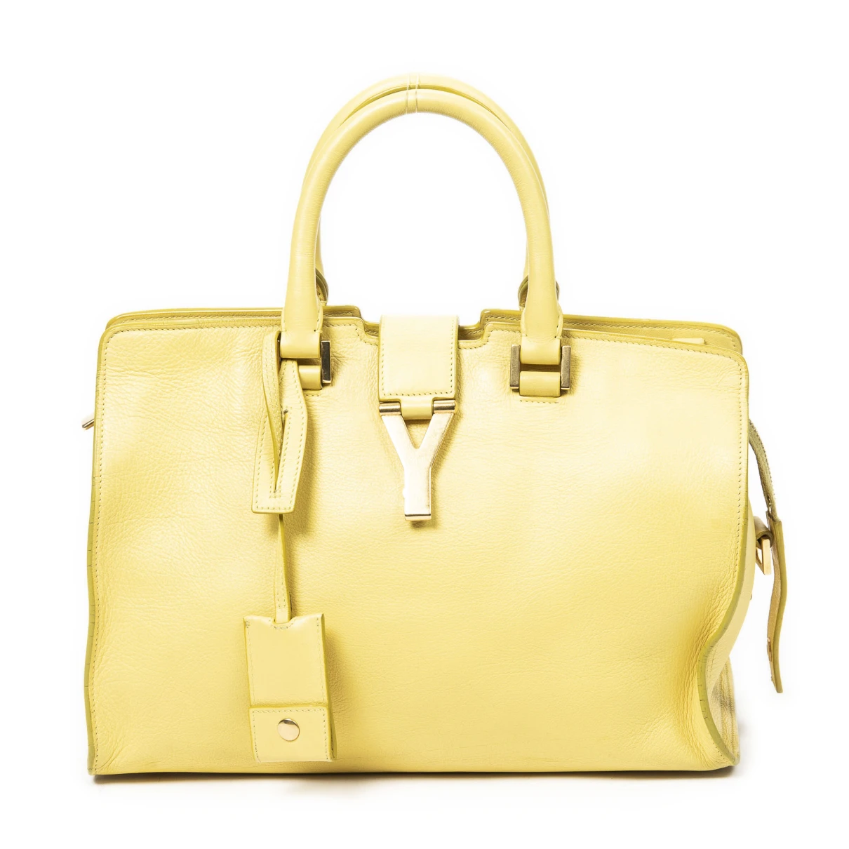 Pre-owned Saint Laurent Leather Handbag In Yellow