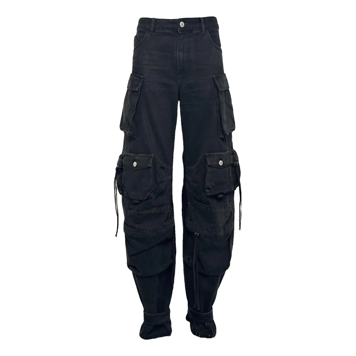 Pre-owned Attico Large Pants In Black