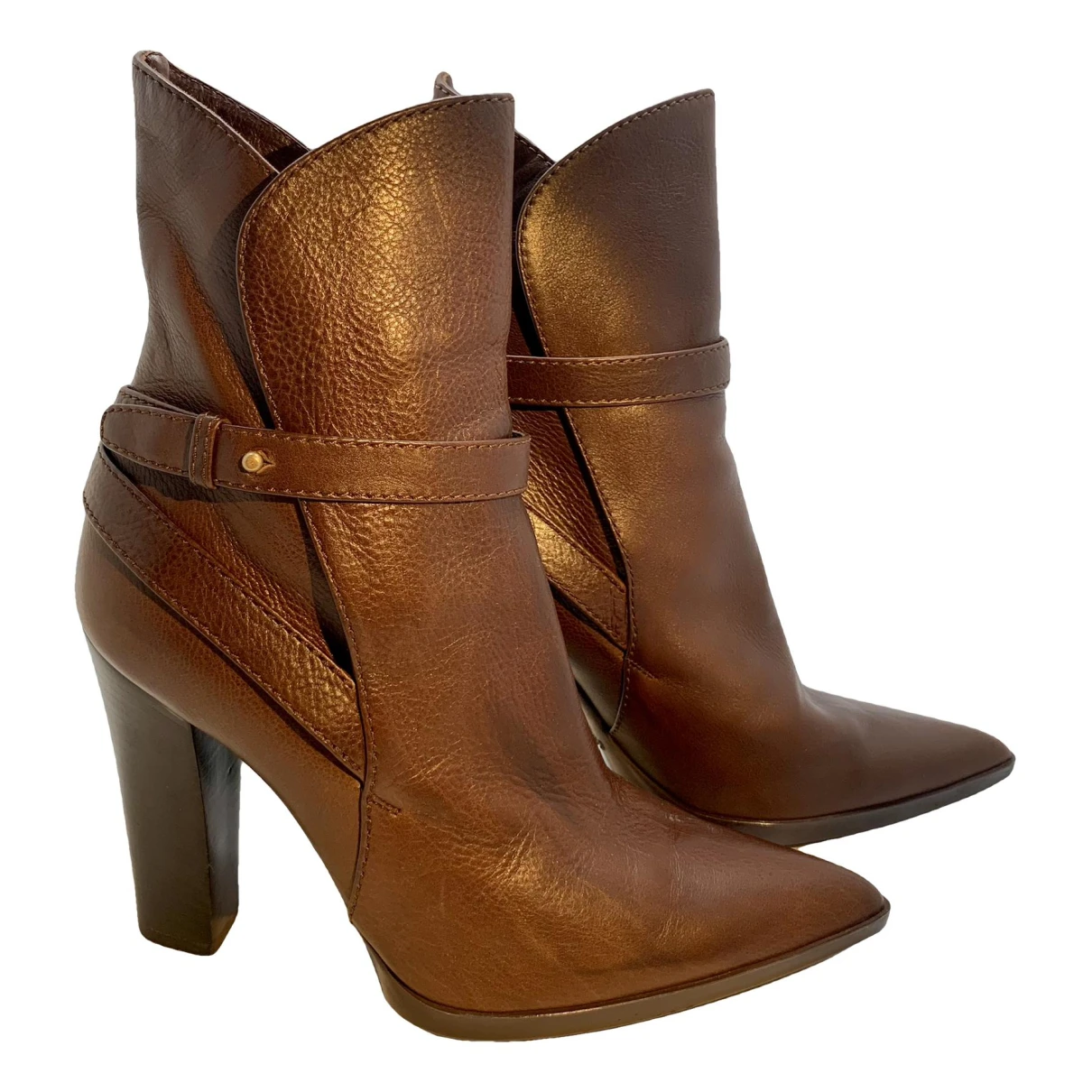 Pre-owned Casadei Leather Boots In Brown