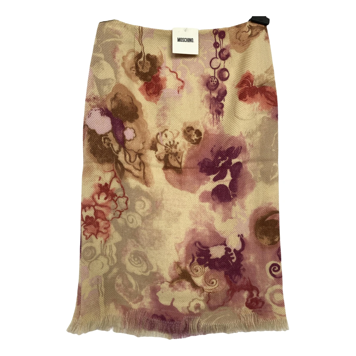 Pre-owned Moschino Wool Mid-length Skirt In Multicolour