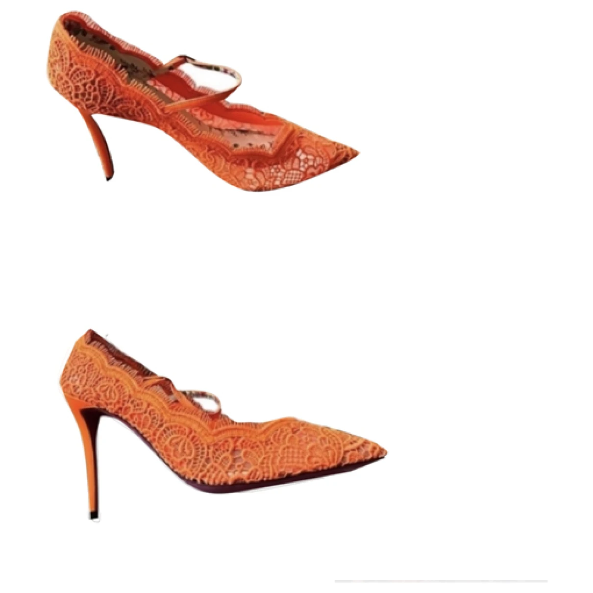 Pre-owned Gucci Heels In Orange