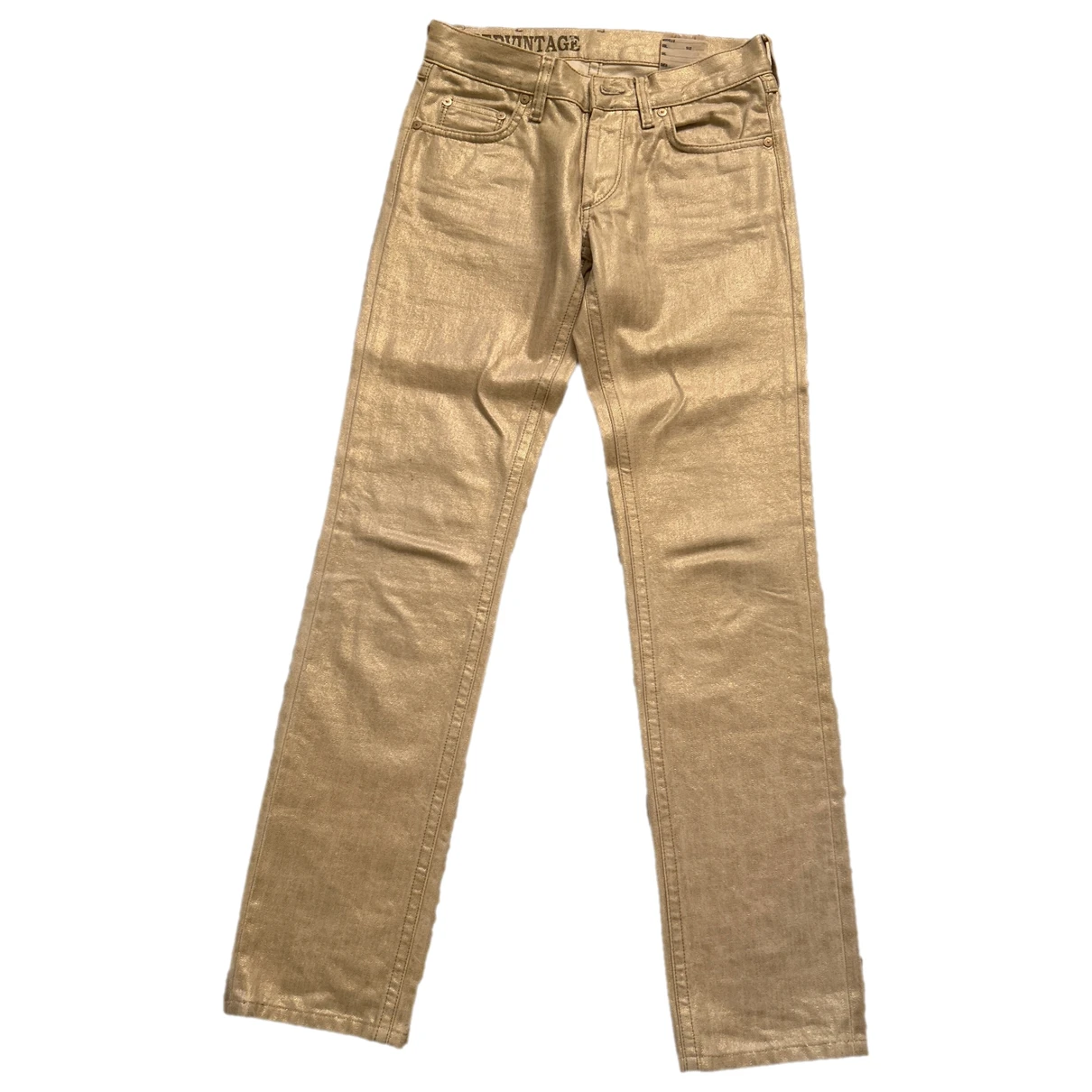 Pre-owned Mauro Grifoni Slim Jeans In Gold