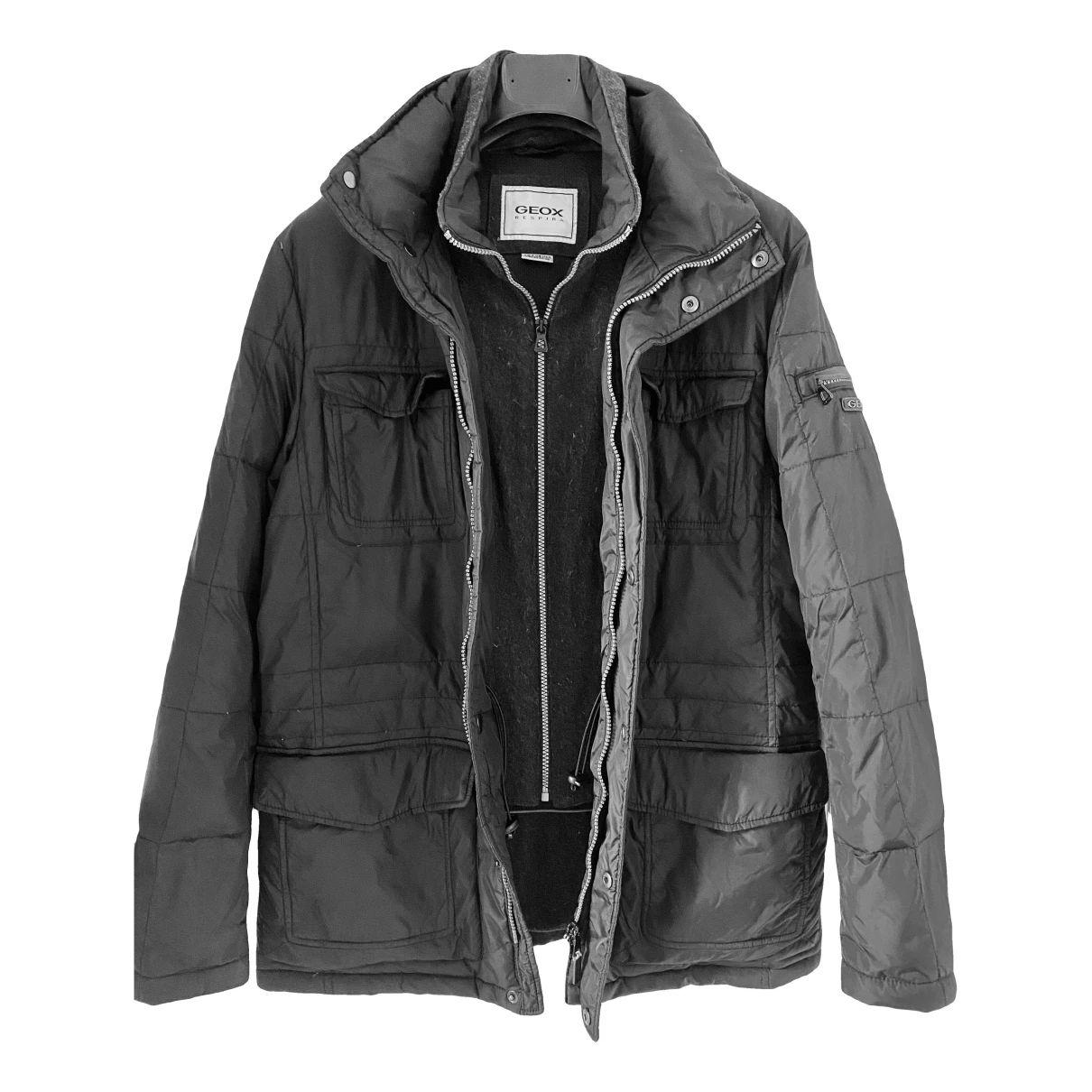 Pre-owned Geox Parka In Black