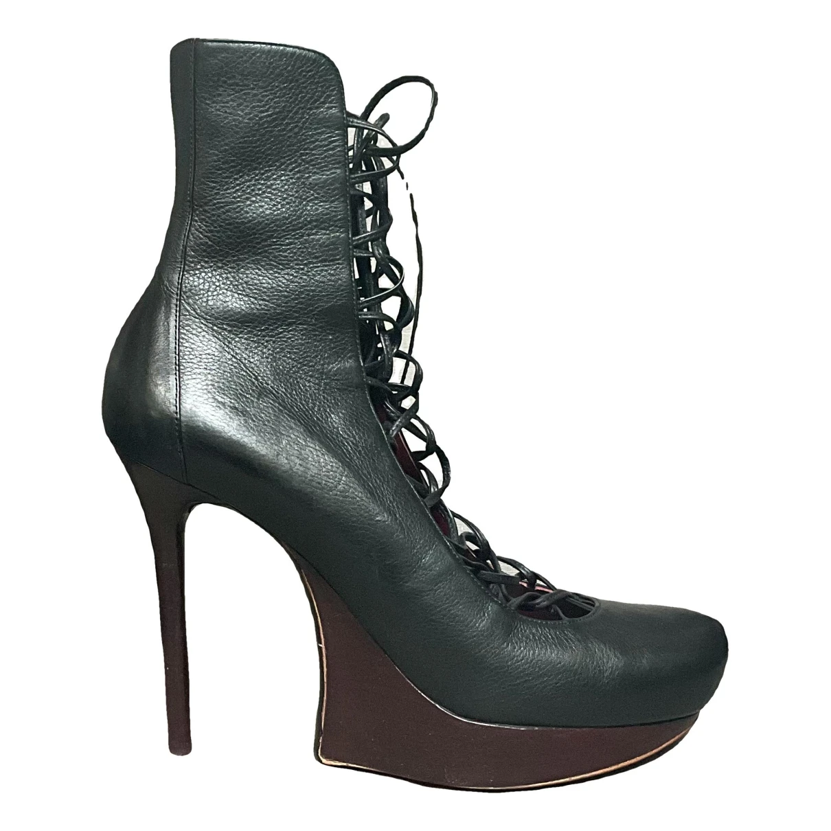 Pre-owned Nina Ricci Leather Heels In Black