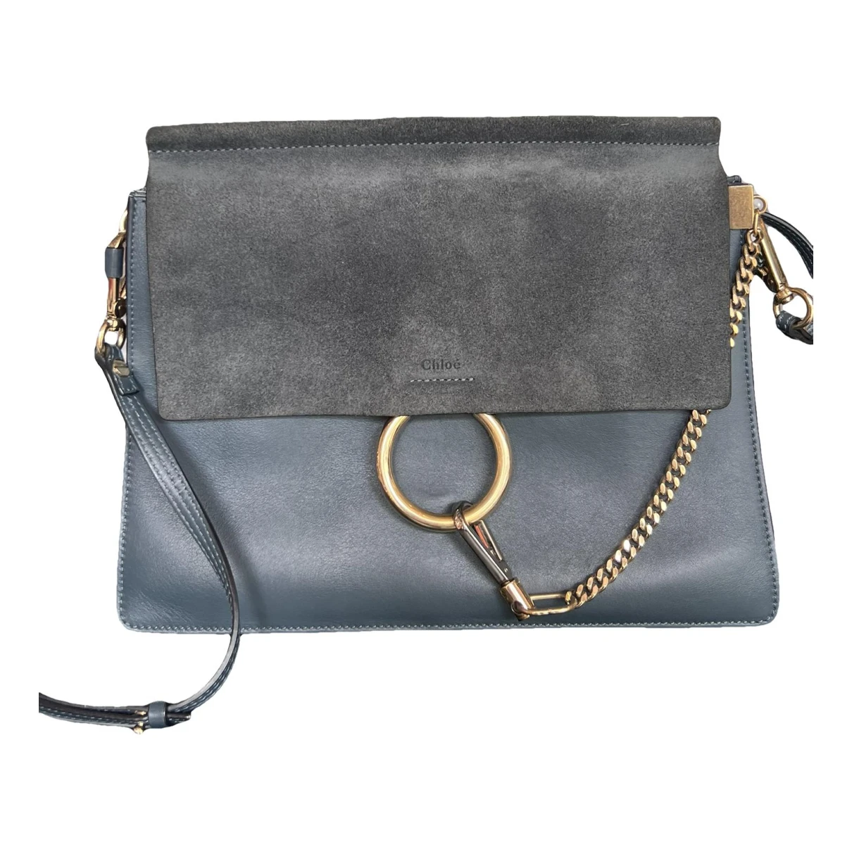 Pre-owned Chloé Faye Leather Handbag In Blue