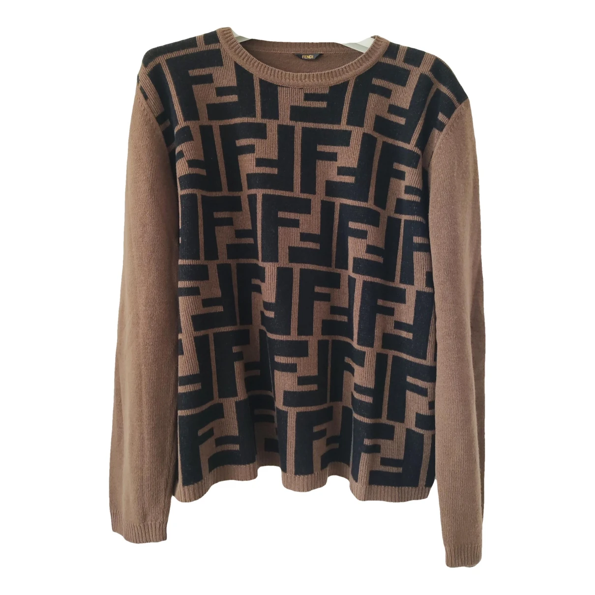 Pre-owned Fendi Wool Knitwear & Sweatshirt In Brown