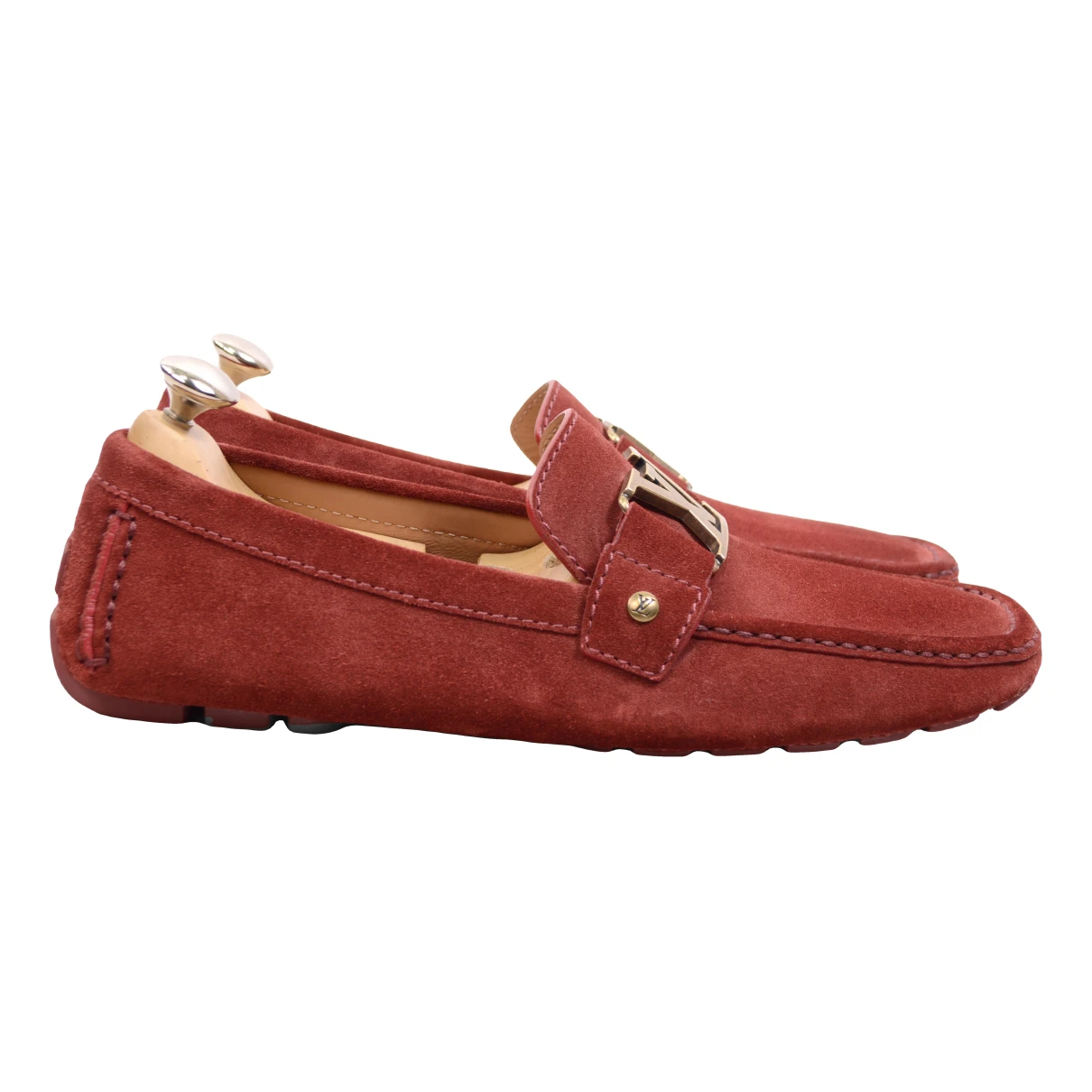 Pre-owned Louis Vuitton Monte Carlo Flats In Red