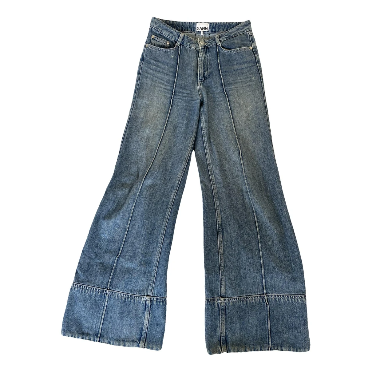 Pre-owned Ganni Large Jeans In Blue