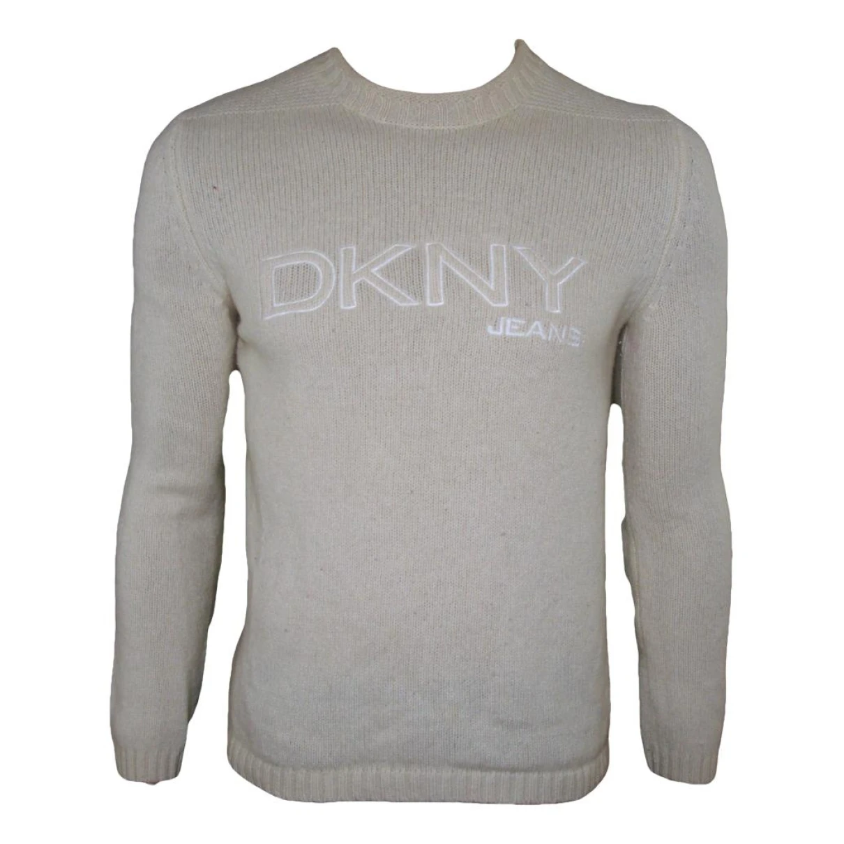 Pre-owned Dkny Wool Jumper In White