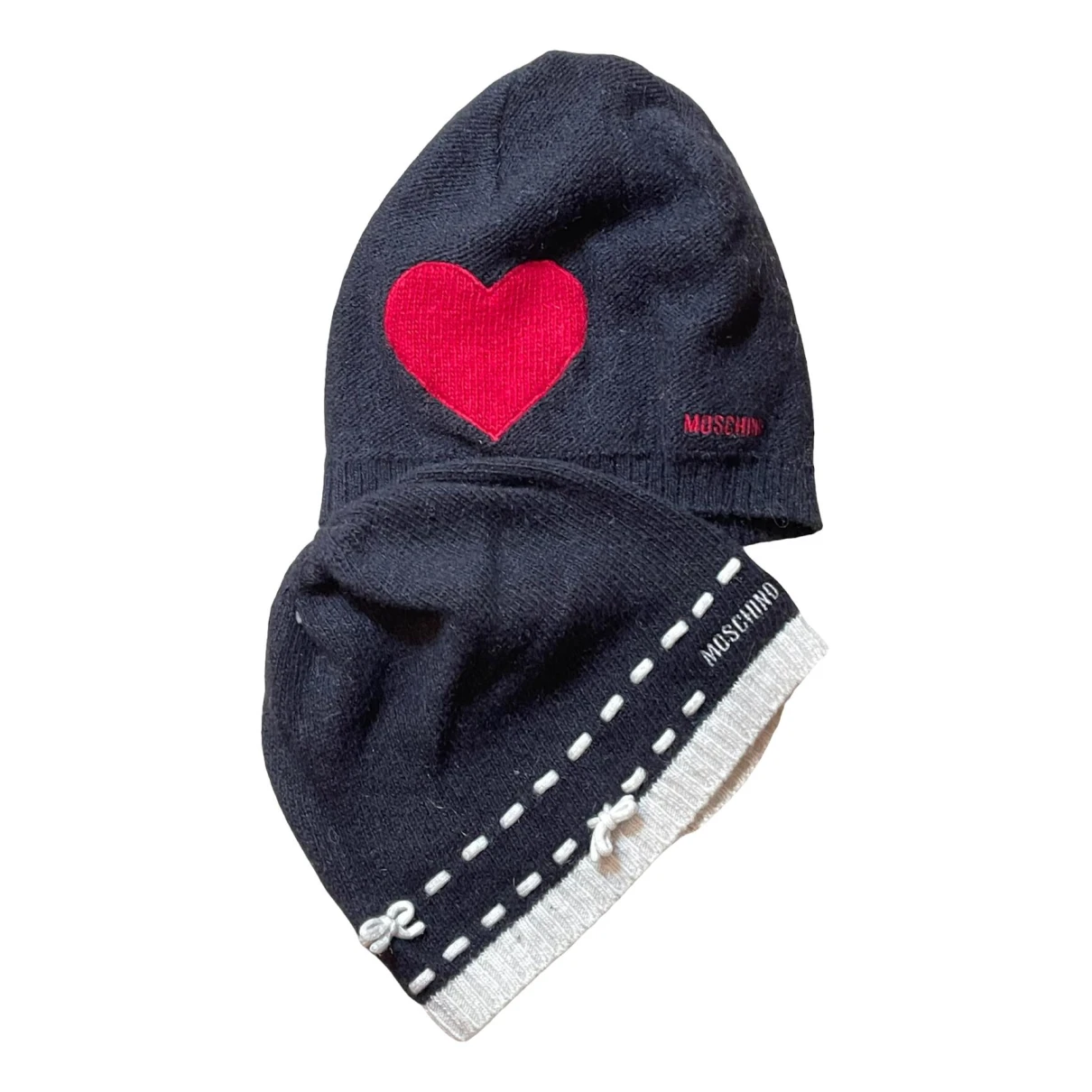 Pre-owned Moschino Love Wool Hat In Black