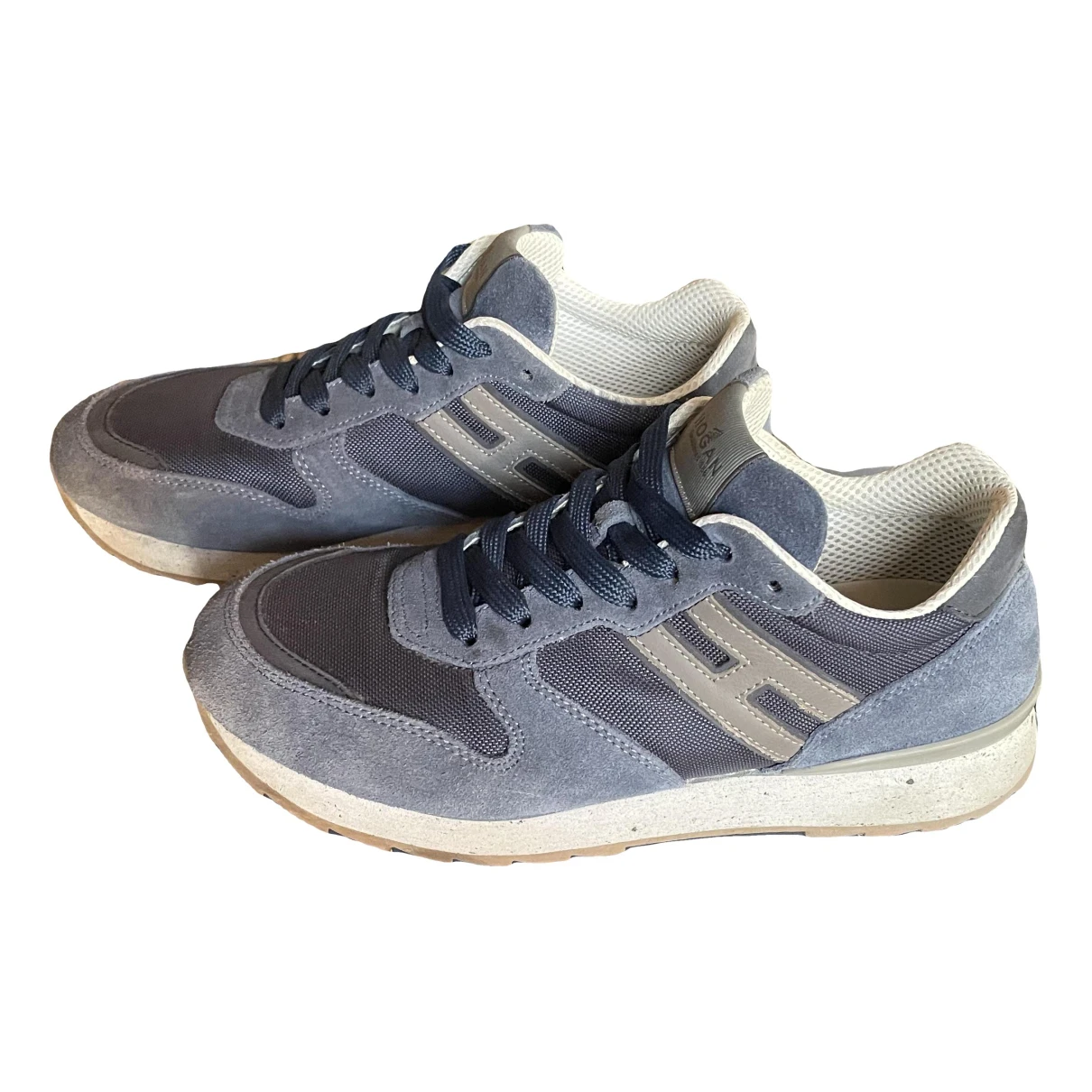 Pre-owned Hogan Cloth Low Trainers In Blue