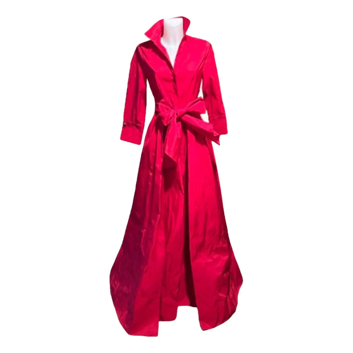 Pre-owned Carolina Herrera Maxi Dress In Red