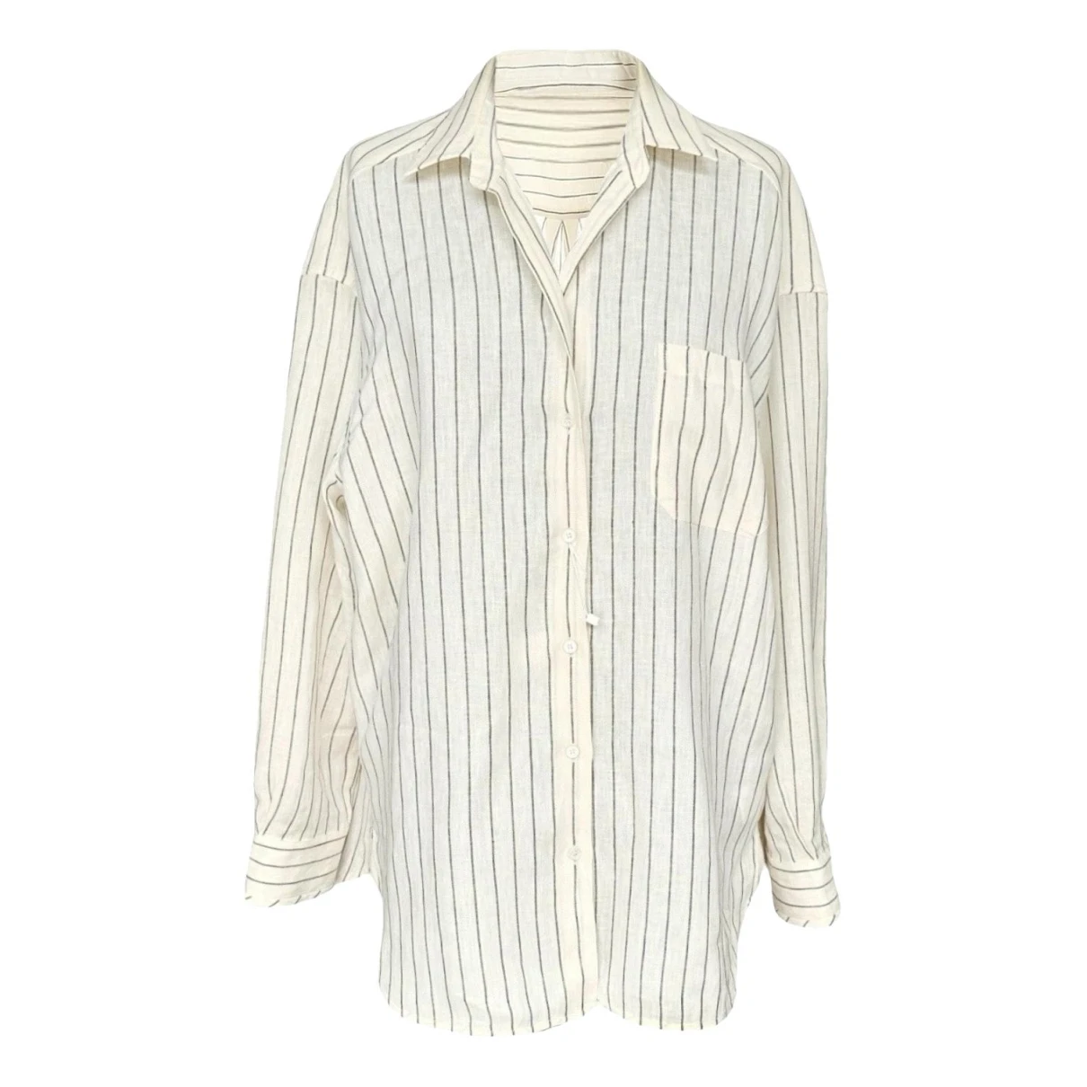 Pre-owned Max Mara Linen Blouse In Beige
