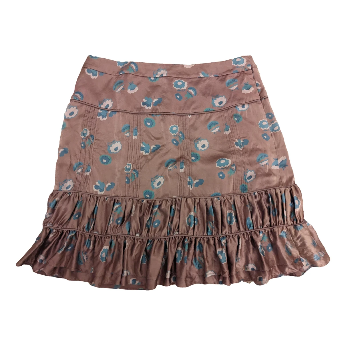Pre-owned Marc Jacobs Silk Mini Skirt In Brown